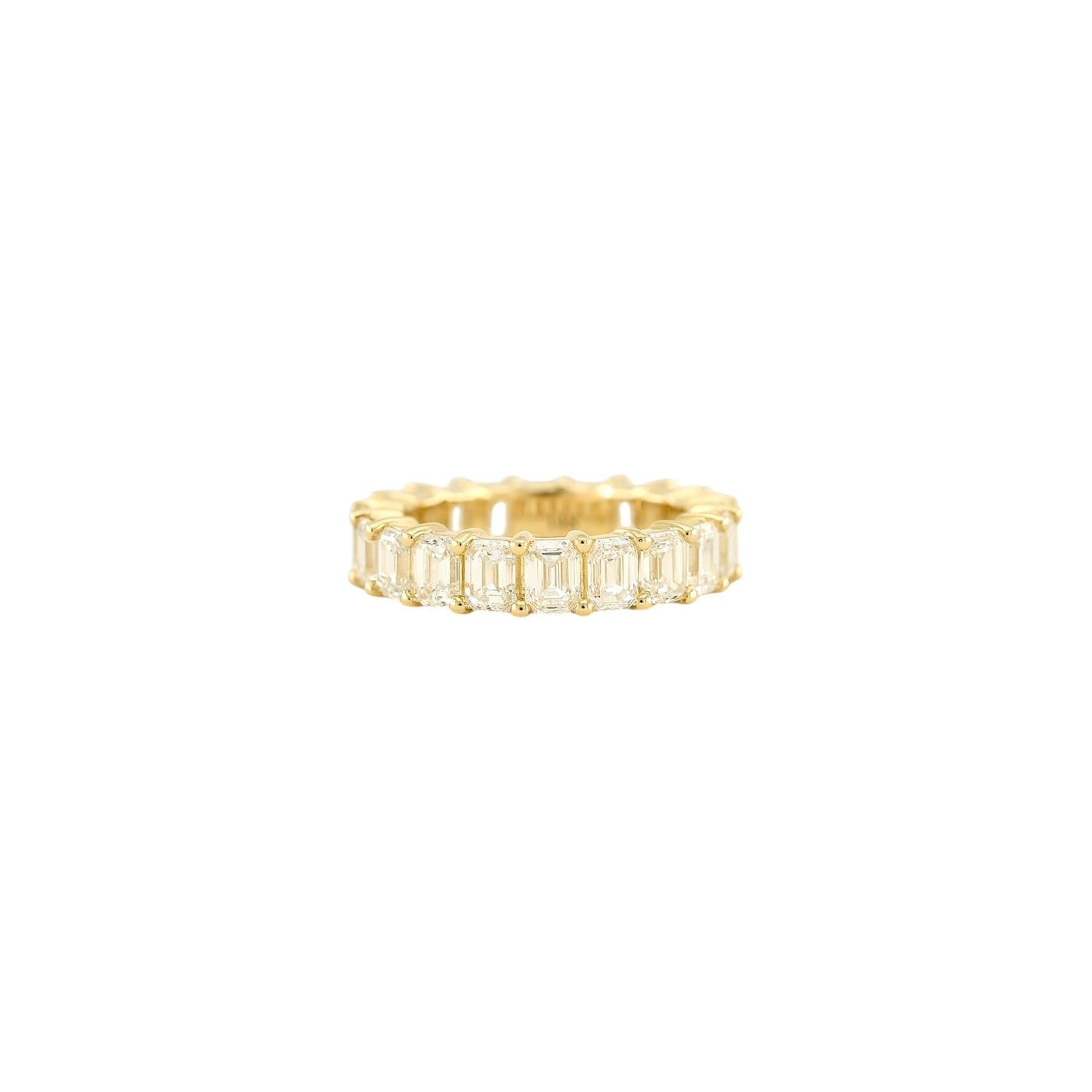 Emerald Cut Eternity Ring | 4x3mm | 14K Solid Gold with E-F VS+ Lab-Grown Diamonds