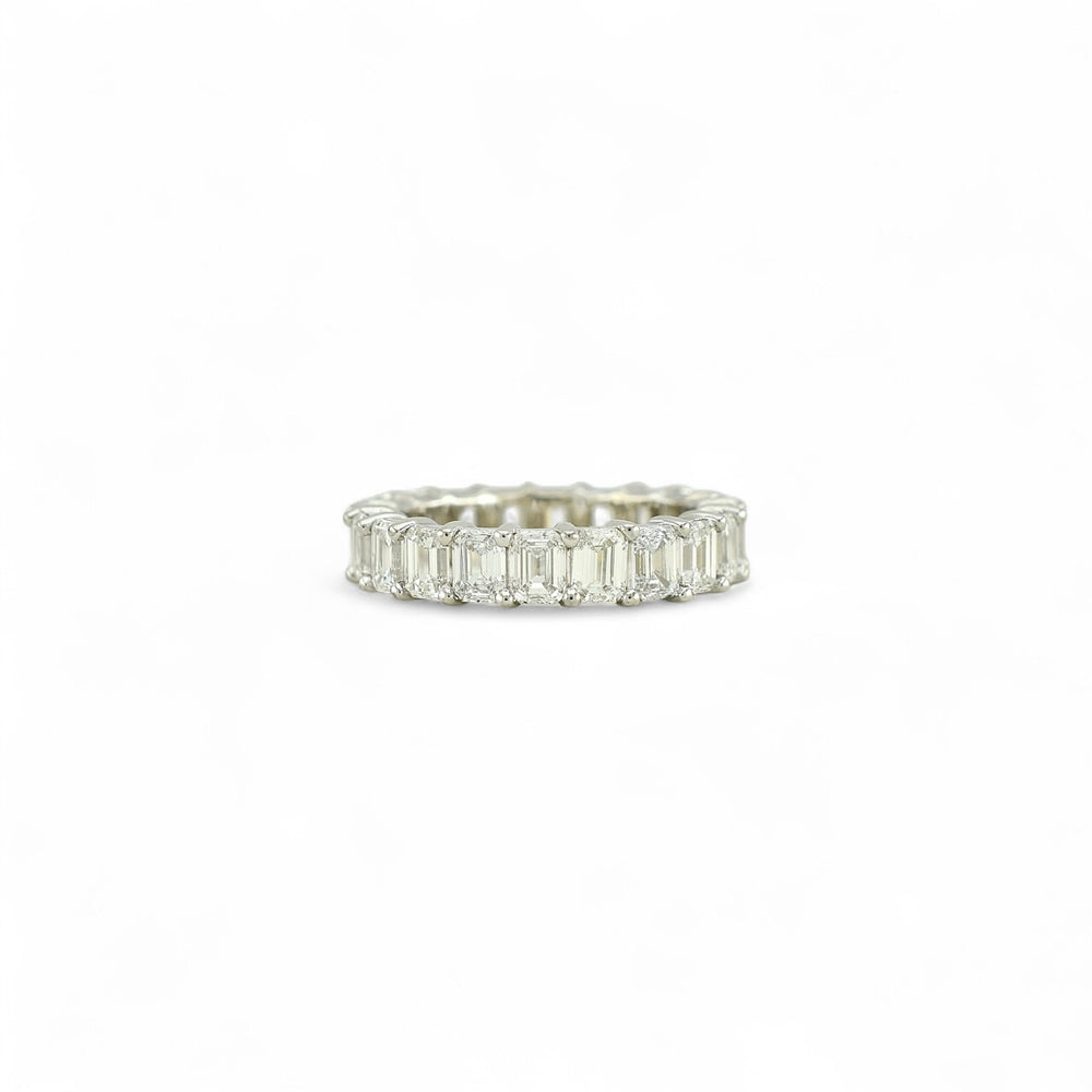 Emerald Cut Eternity Ring | 4x3mm | 14K Solid Gold with E-F VS+ Lab-Grown Diamonds