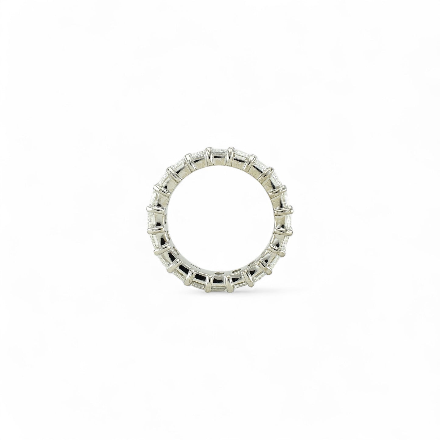 Emerald Cut Eternity Ring | 5x3mm | 14K Solid Gold with E-F VS+ Lab-Grown Diamonds