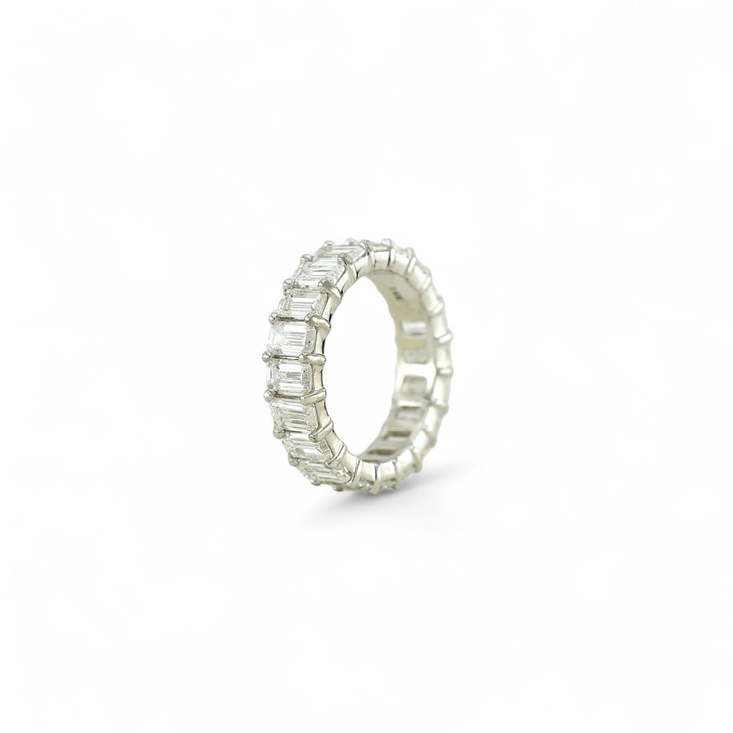 Emerald Cut Eternity Ring | 5x3mm | 14K Solid Gold with E-F VS+ Lab-Grown Diamonds