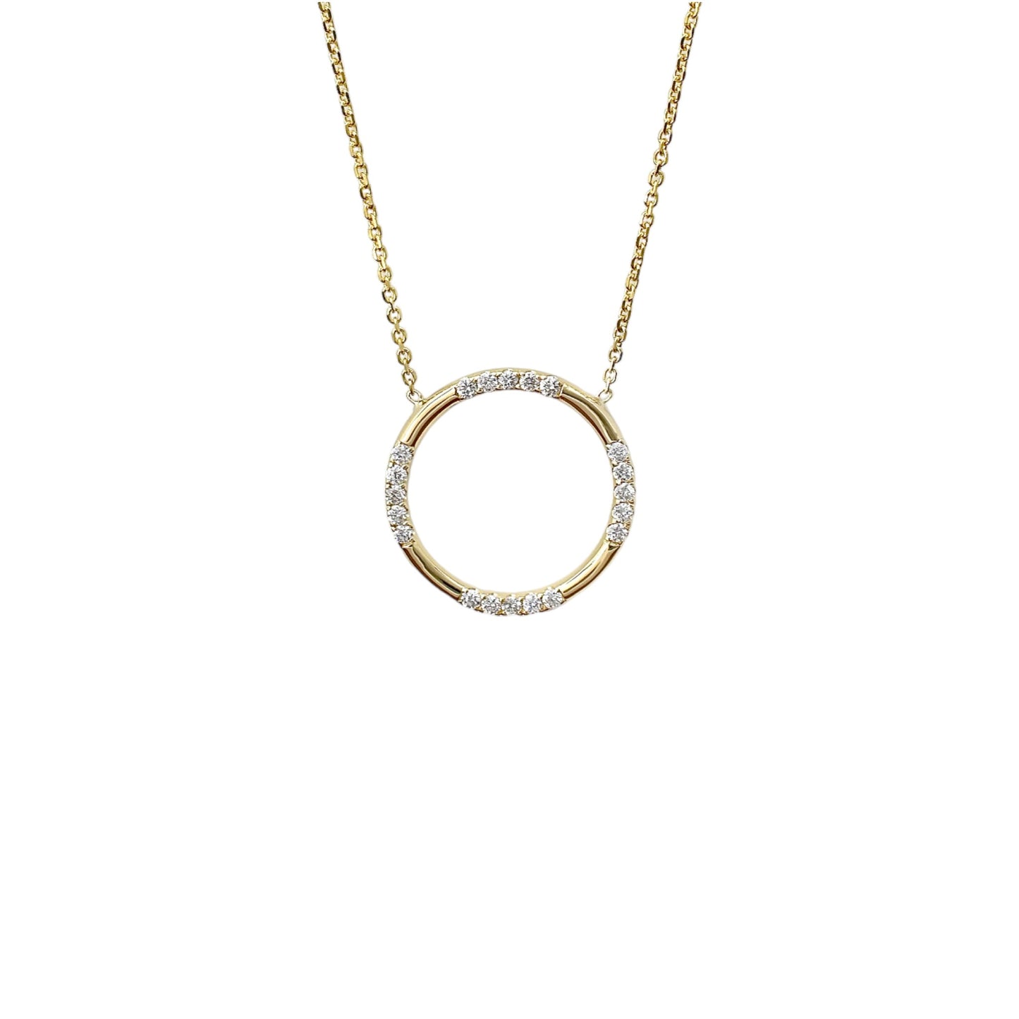 Harmony Circle Twenty Diamond Necklace | 14k Lab-Grown