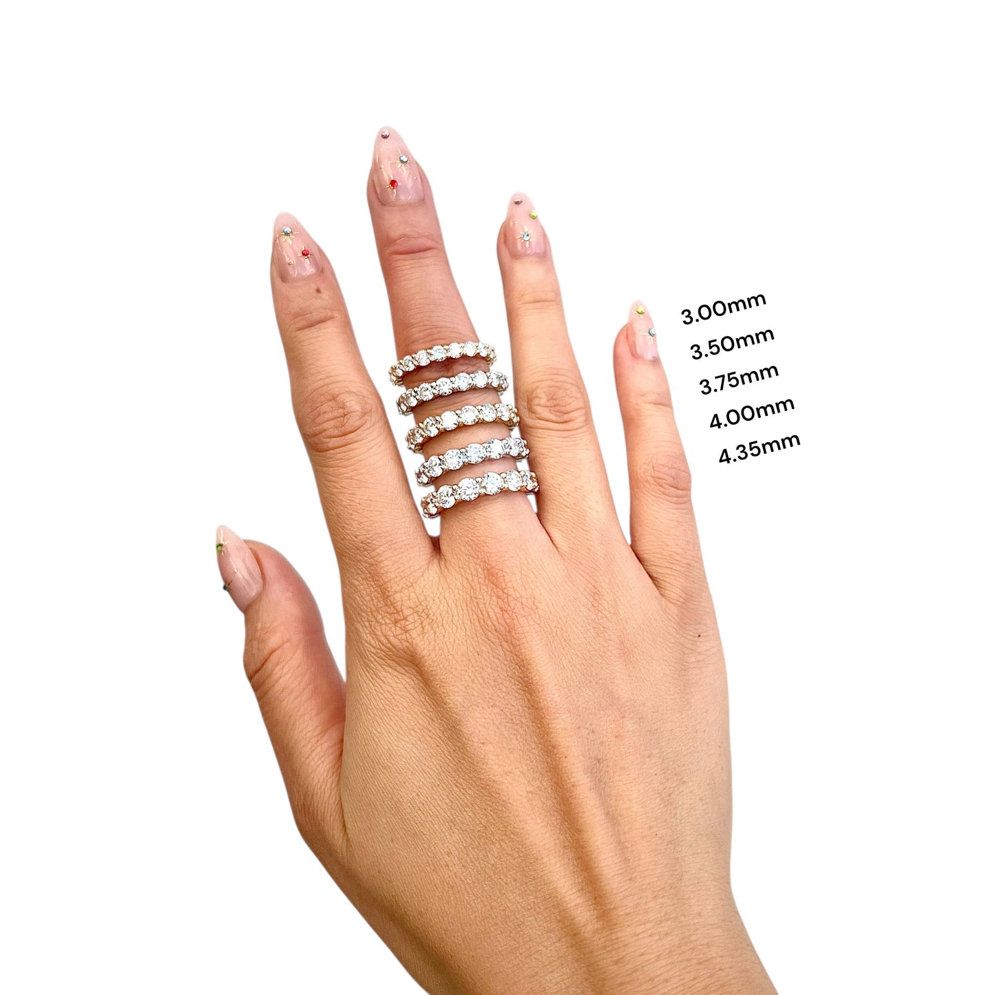 Round Cut Eternity Ring | 3.50mm | 14K Solid Gold with E-F VS+ Lab-Grown Diamonds