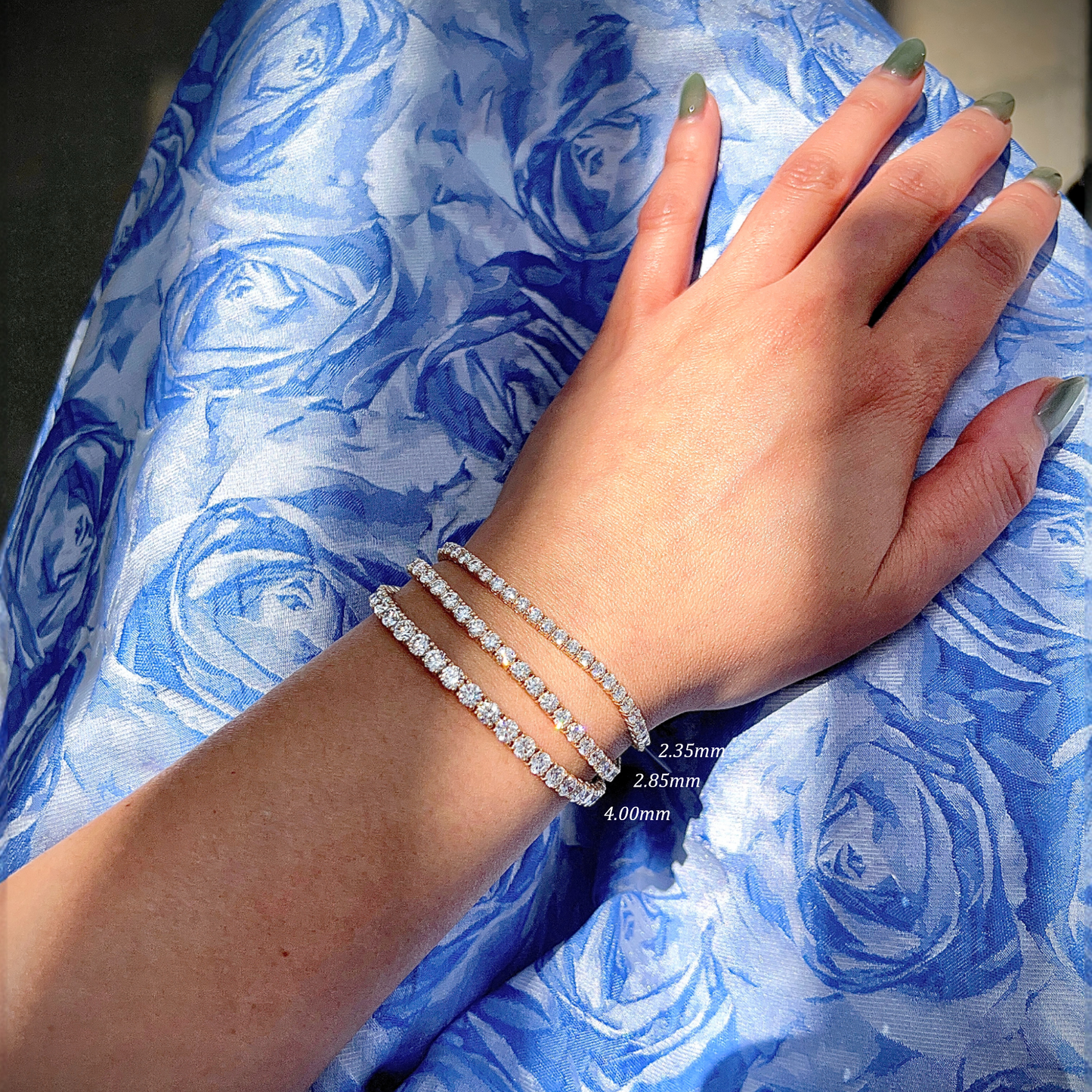 4.5-5.5ct. Lab-Grown Diamond Tennis Bracelet | 2.85mm | 14K Solid Gold with E-F VS+ Diamonds