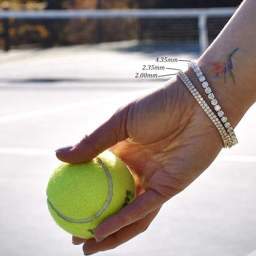 3-3.75ct. Lab-Grown Diamond Tennis Bracelet | 2.35mm | 14K Solid Gold with E-F VS+ Diamonds
