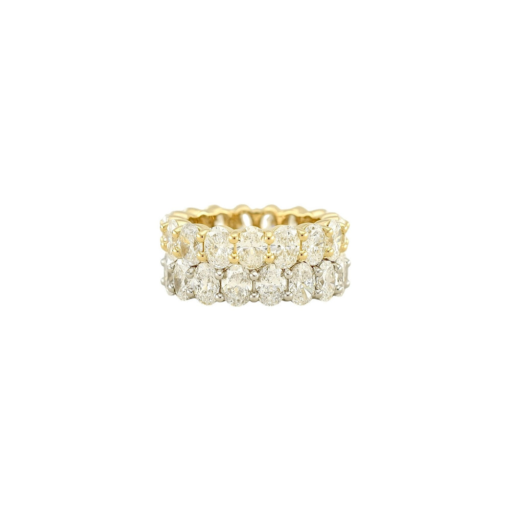 Oval Cut Eternity Ring | 5.3x3.8mm | 14K Solid Gold with E-F VS+ Lab-Grown Diamonds