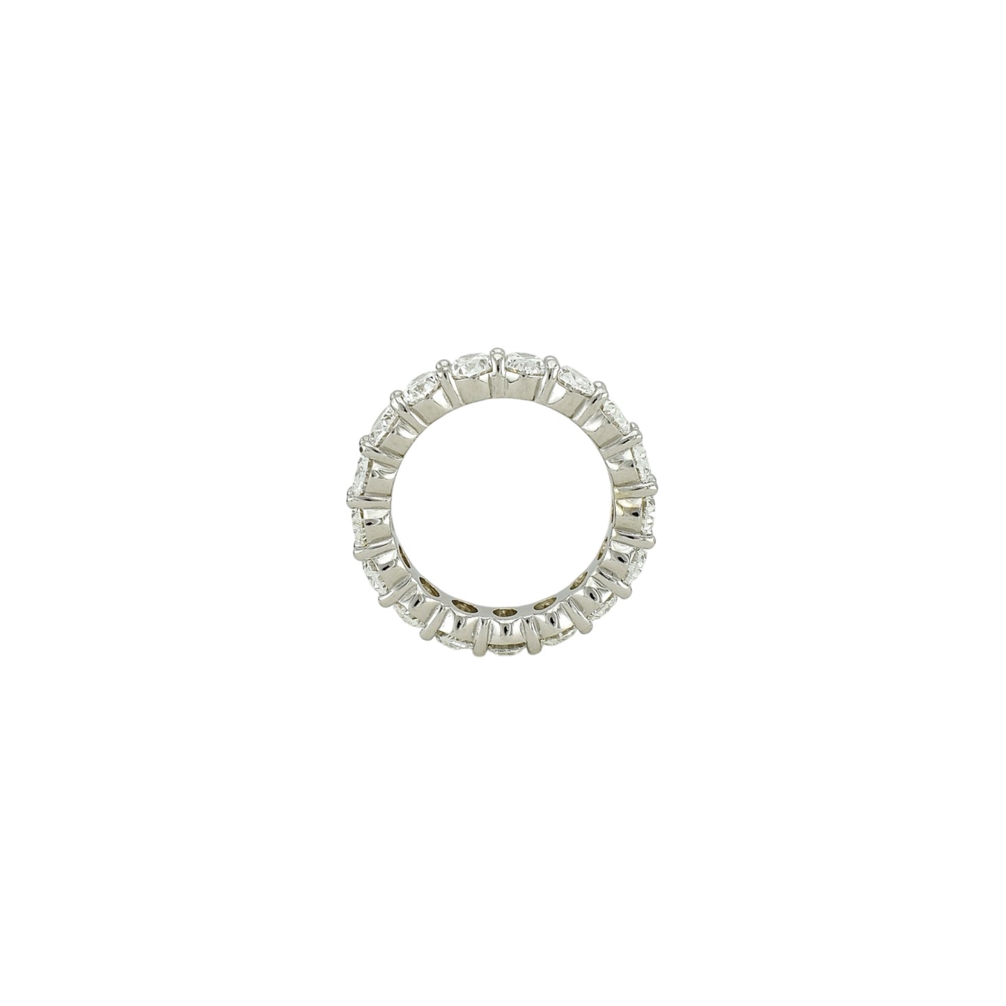 Oval Cut Eternity Ring | 5.3x3.8mm | 14K Solid Gold with E-F VS+ Lab-Grown Diamonds