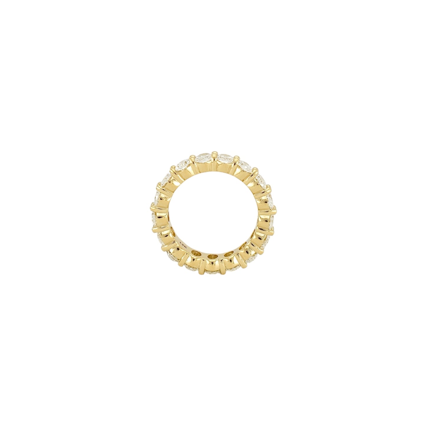 Oval Cut Eternity Ring | 5.3x3.8mm | 14K Solid Gold with E-F VS+ Lab-Grown Diamonds