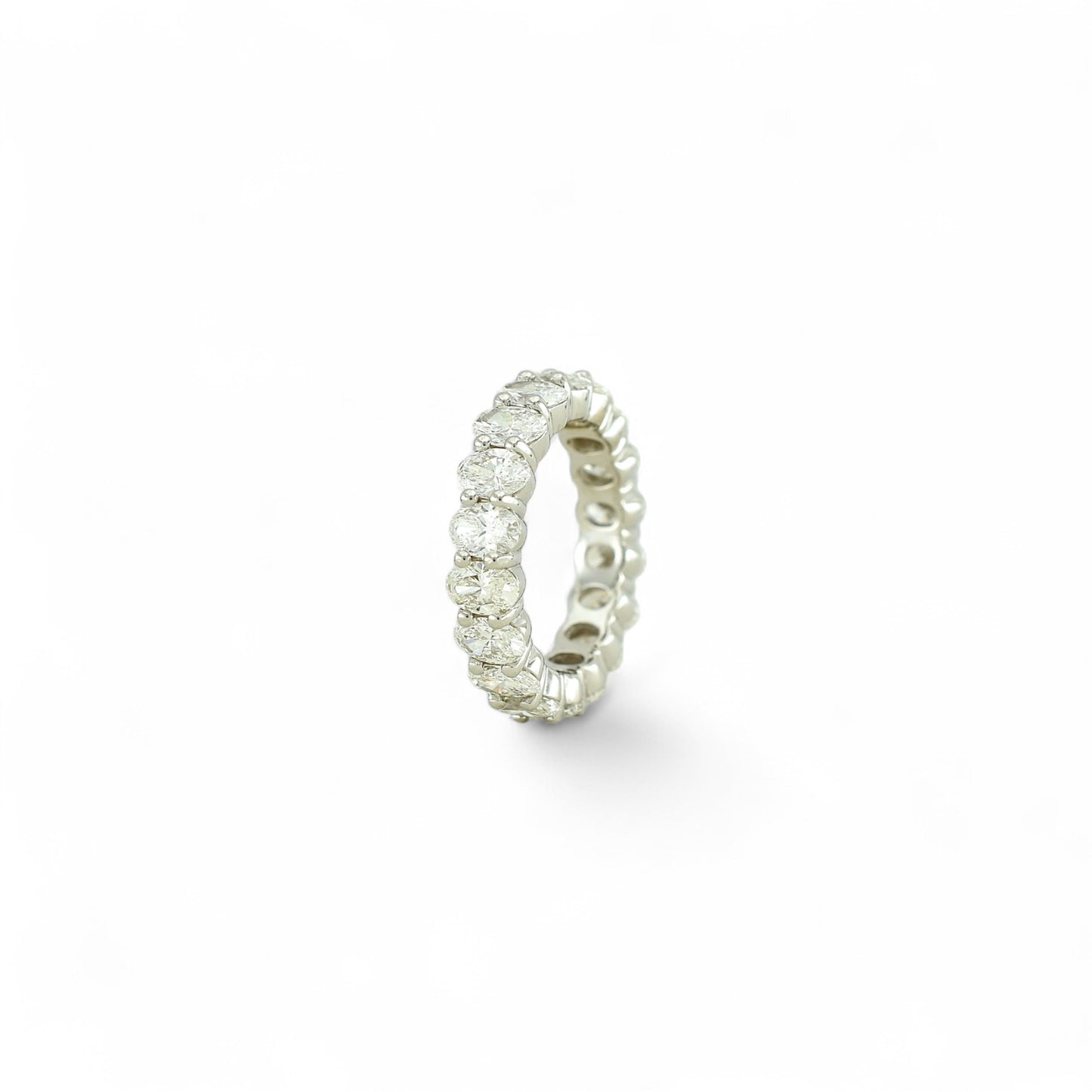 Oval Cut Eternity Ring | 5x3.5mm | 14K Solid Gold with E-F VS+ Lab-Grown Diamonds