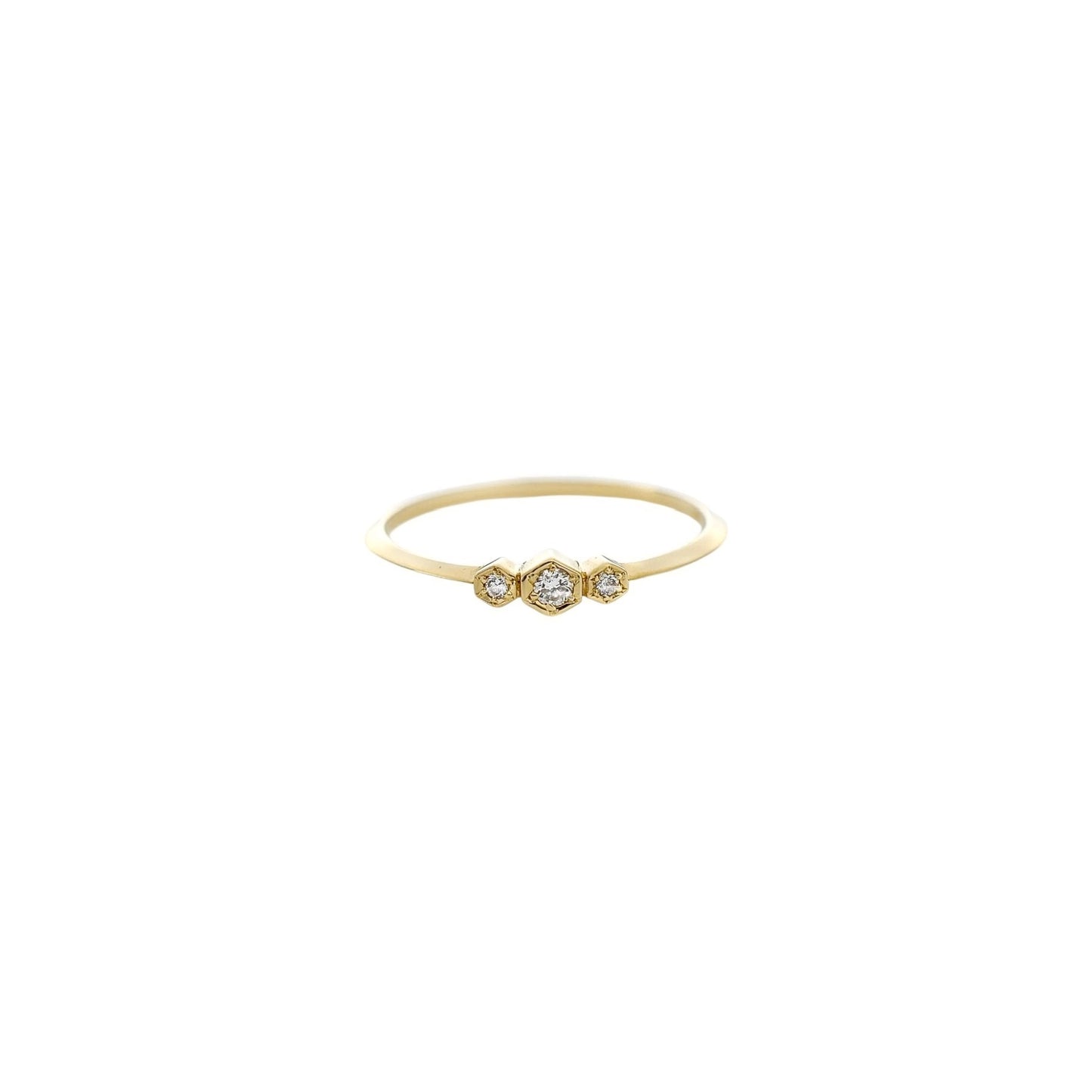 Knife Edge Three Diamond Ring | 14k Lab-Grown