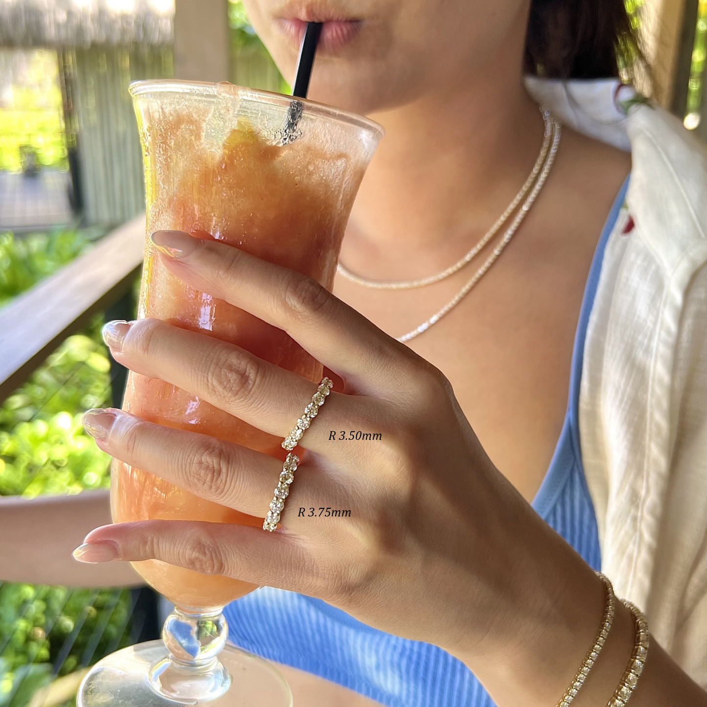 Round Cut Eternity Ring | 3.50mm | 14K Solid Gold with E-F VS+ Lab-Grown Diamonds