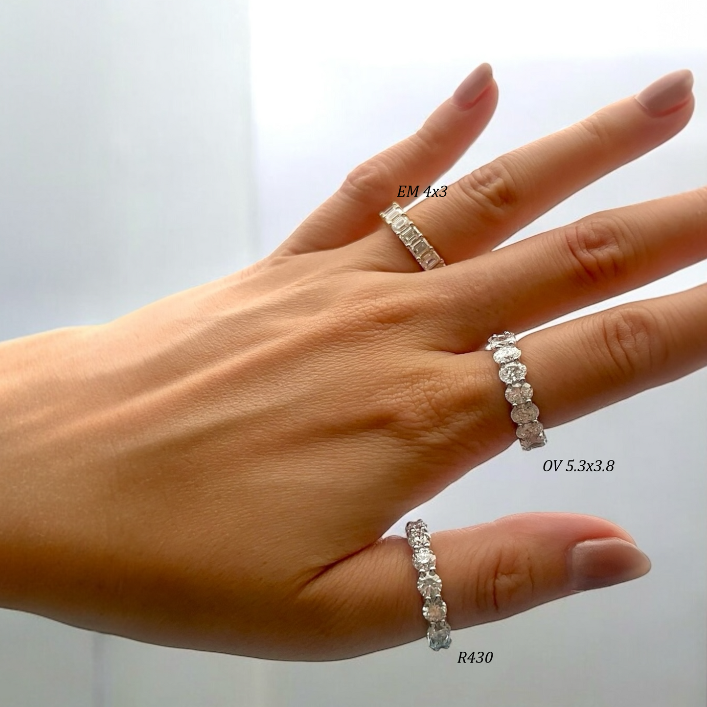 Round Cut Eternity Ring | 4.30mm | 14K Solid Gold with E-F VS+ Lab-Grown Diamonds