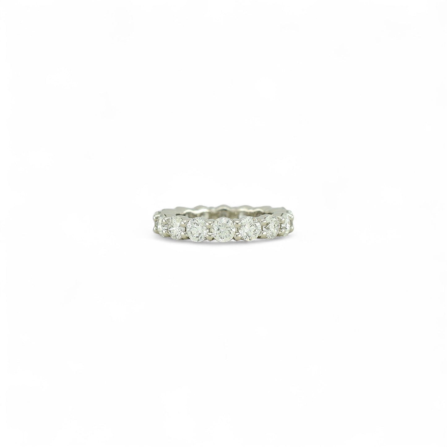 Round Cut Eternity Ring | 4.00mm | 14K Solid Gold with E-F VS+ Lab-Grown Diamonds