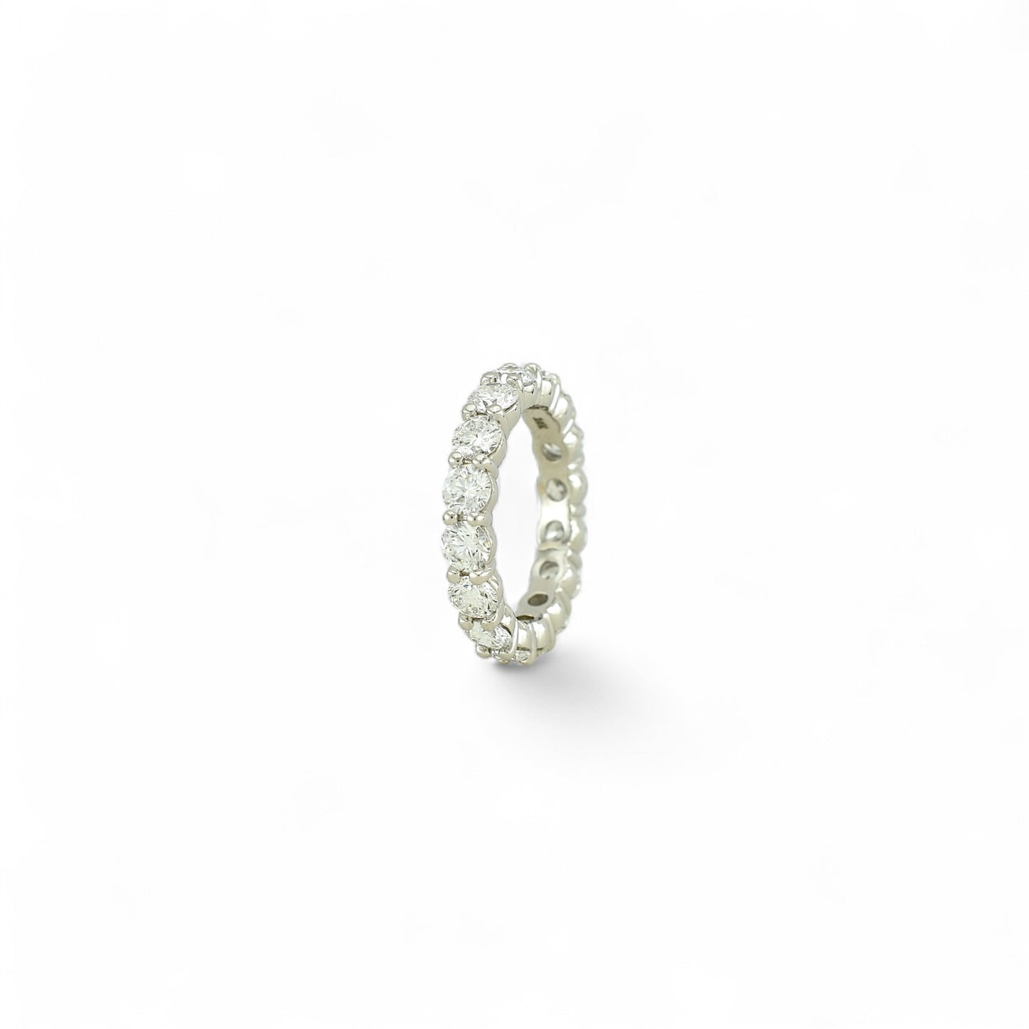 Round Cut Eternity Ring | 4.00mm | 14K Solid Gold with E-F VS+ Lab-Grown Diamonds