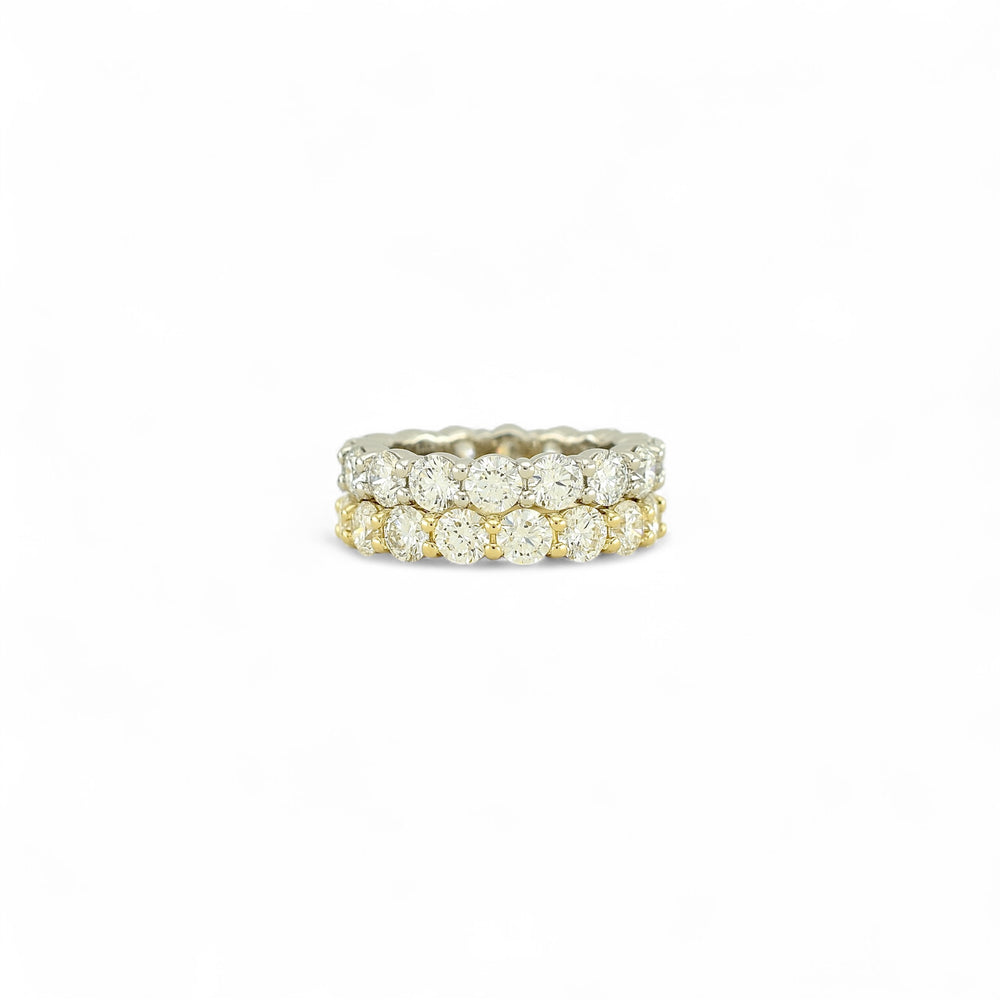 Round Cut Eternity Ring | 4.00mm | 14K Solid Gold with E-F VS+ Lab-Grown Diamonds
