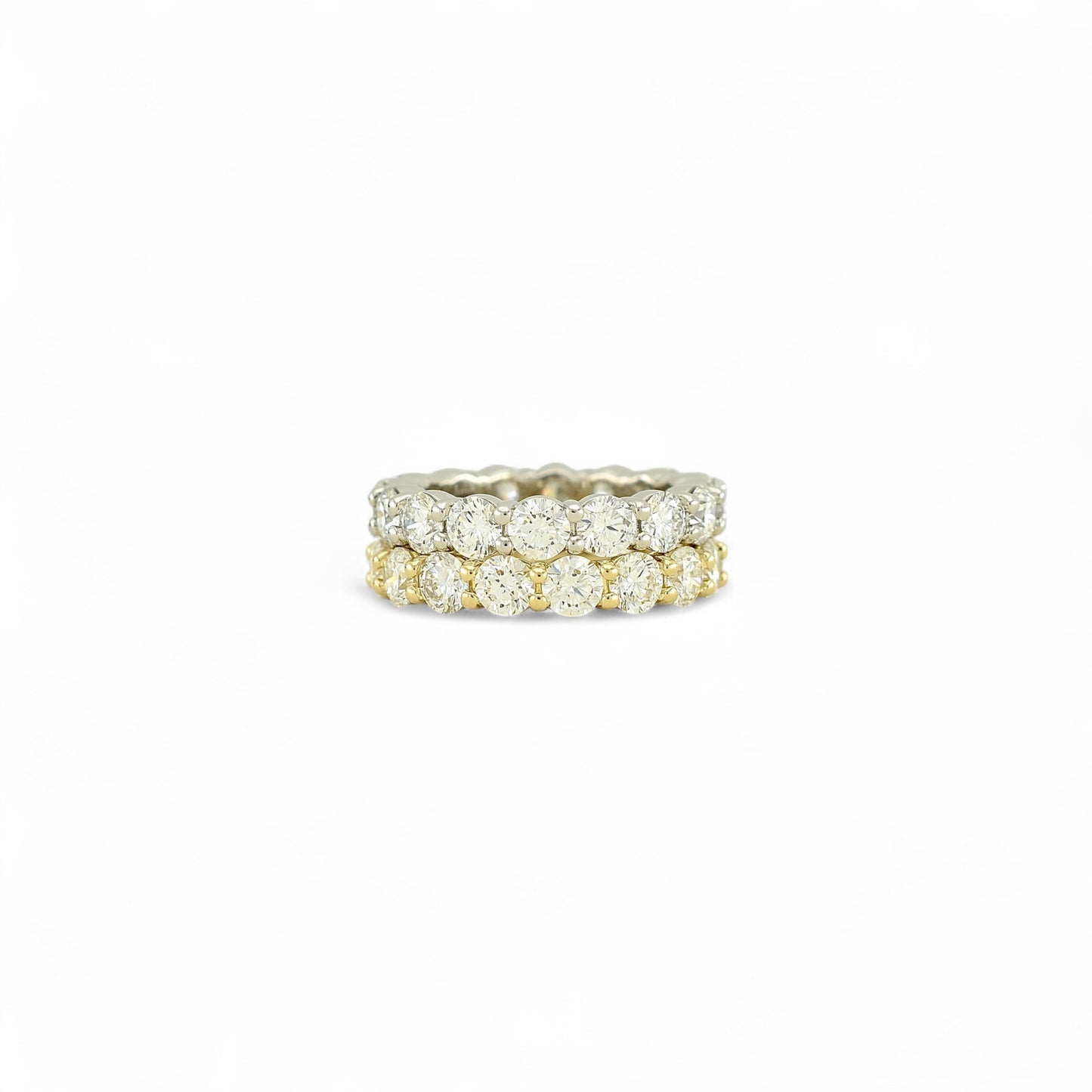 Round Cut Eternity Ring | 4.00mm | 14K Solid Gold with E-F VS+ Lab-Grown Diamonds