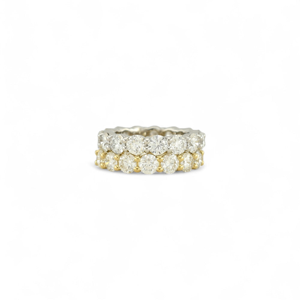 Round Cut Eternity Ring | 4.30mm | 14K Solid Gold with E-F VS+ Lab-Grown Diamonds