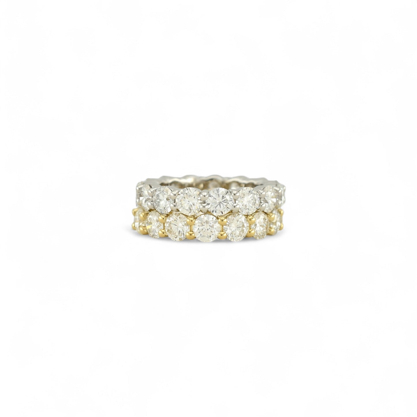 Round Cut Eternity Ring | 4.30mm | 14K Solid Gold with E-F VS+ Lab-Grown Diamonds