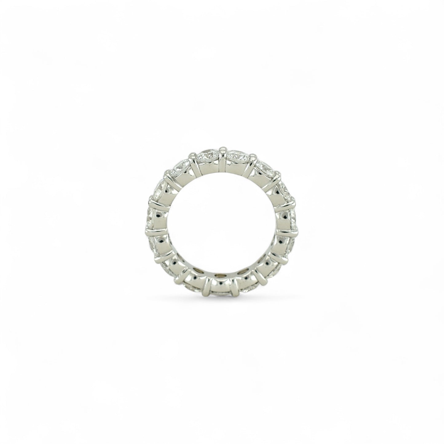 Round Cut Eternity Ring | 4.30mm | 14K Solid Gold with E-F VS+ Lab-Grown Diamonds