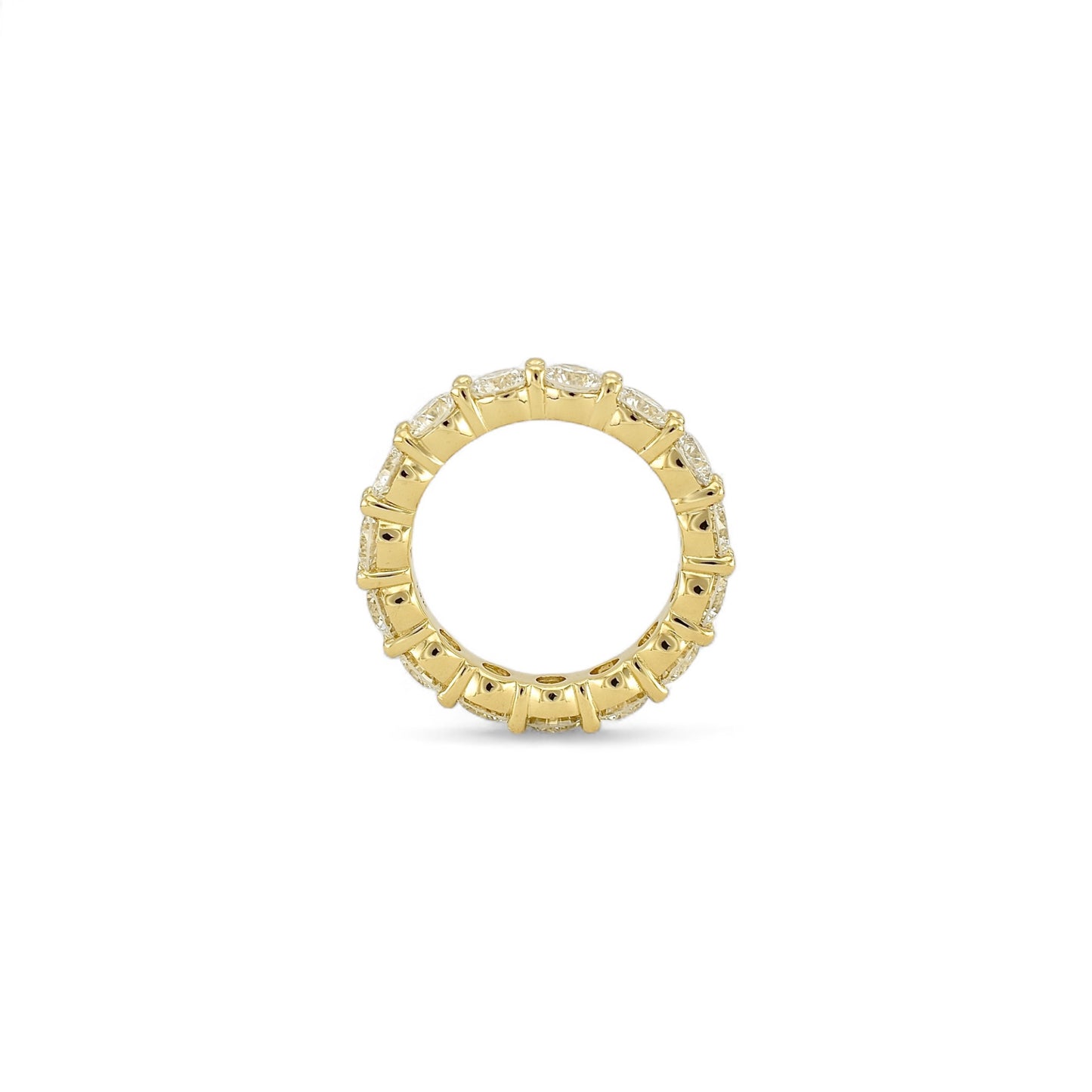 Round Cut Eternity Ring | 4.30mm | 14K Solid Gold with E-F VS+ Lab-Grown Diamonds