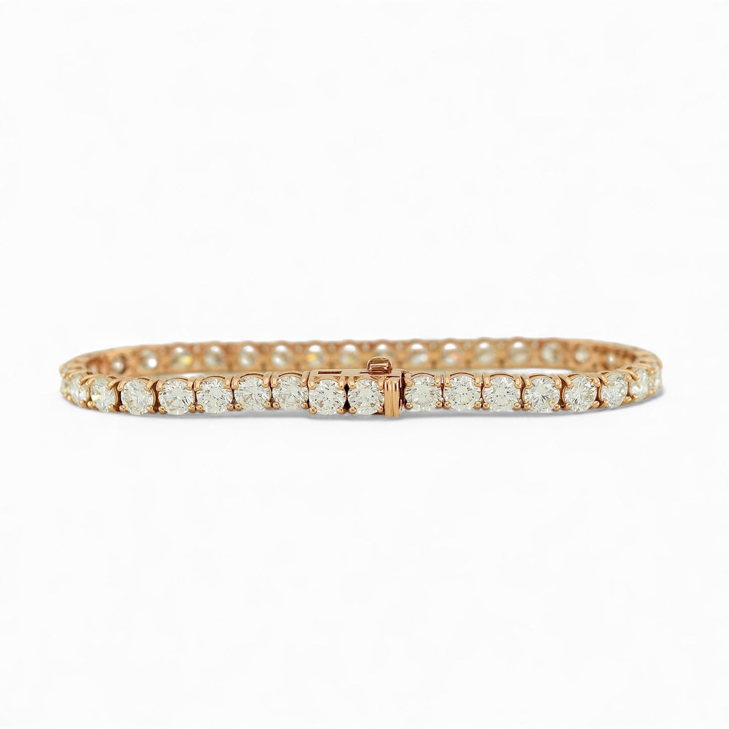10.5-13ct. Lab-Grown Diamond Tennis Bracelet | 4.35mm | 14K Solid Gold with E-F VS+ Diamonds