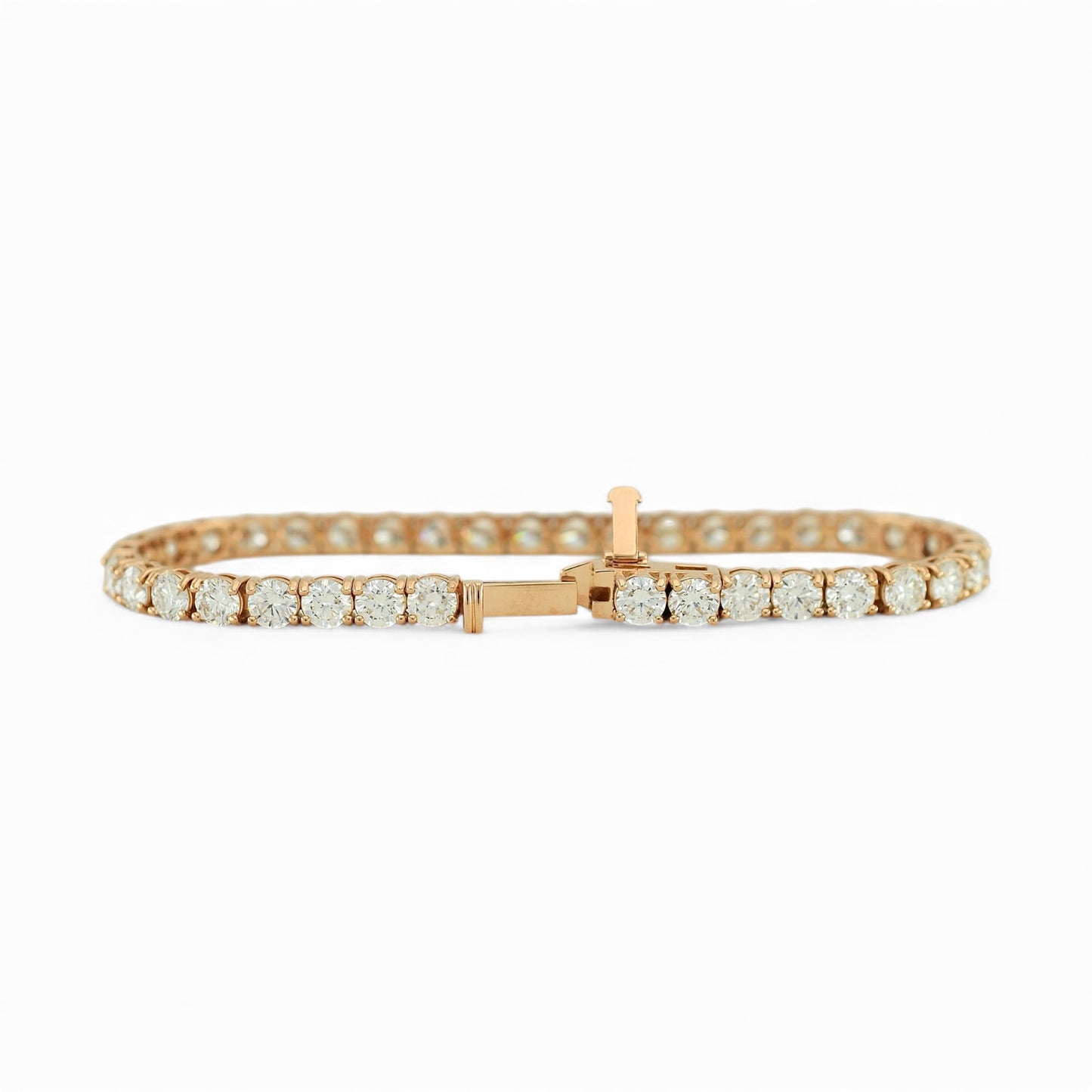 10.5-13ct. Lab-Grown Diamond Tennis Bracelet | 4.35mm | 14K Solid Gold with E-F VS+ Diamonds