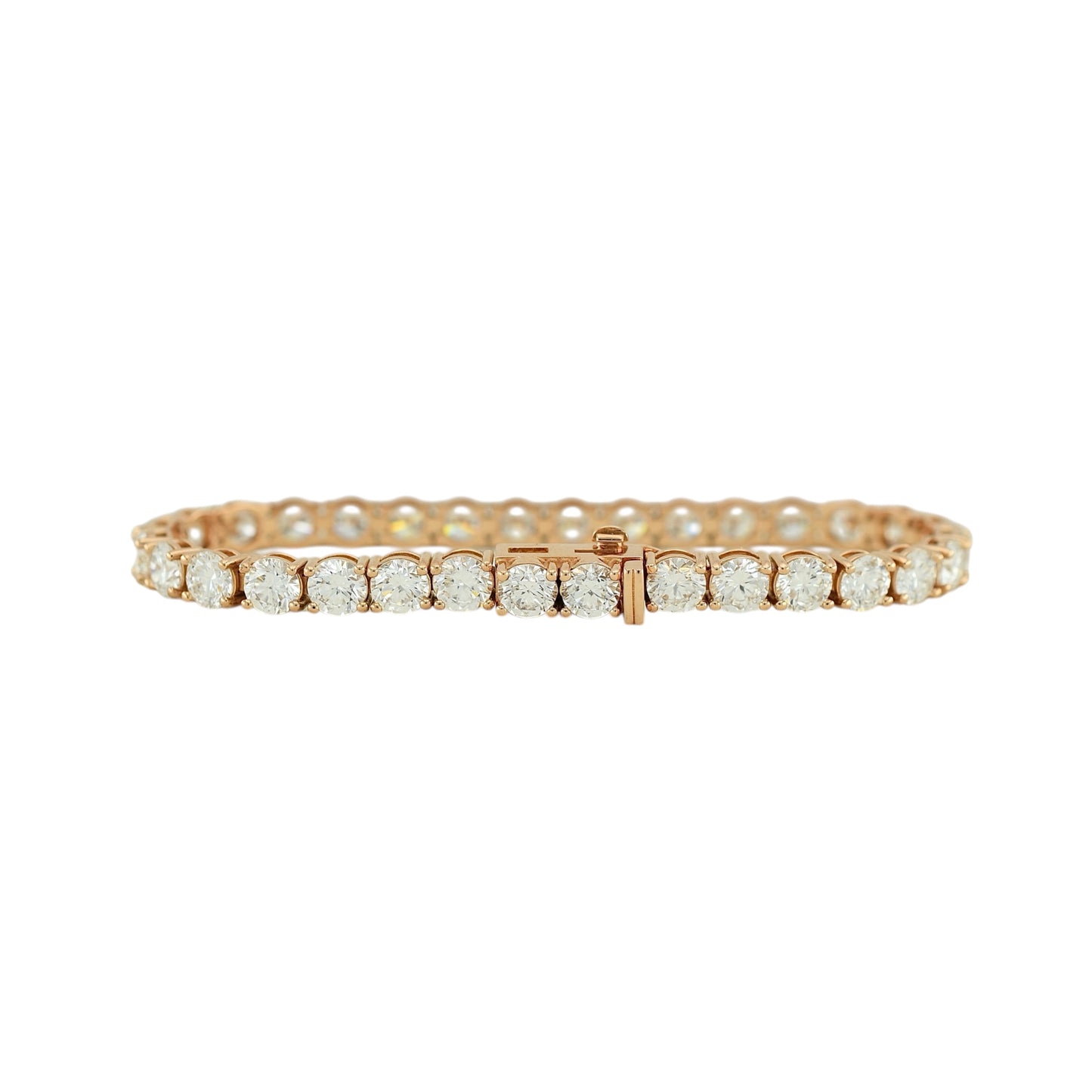 15-17ct. Lab-Grown Diamond Tennis Bracelet | 5.10mm | 14K Solid Gold with E-F VS+ Diamonds
