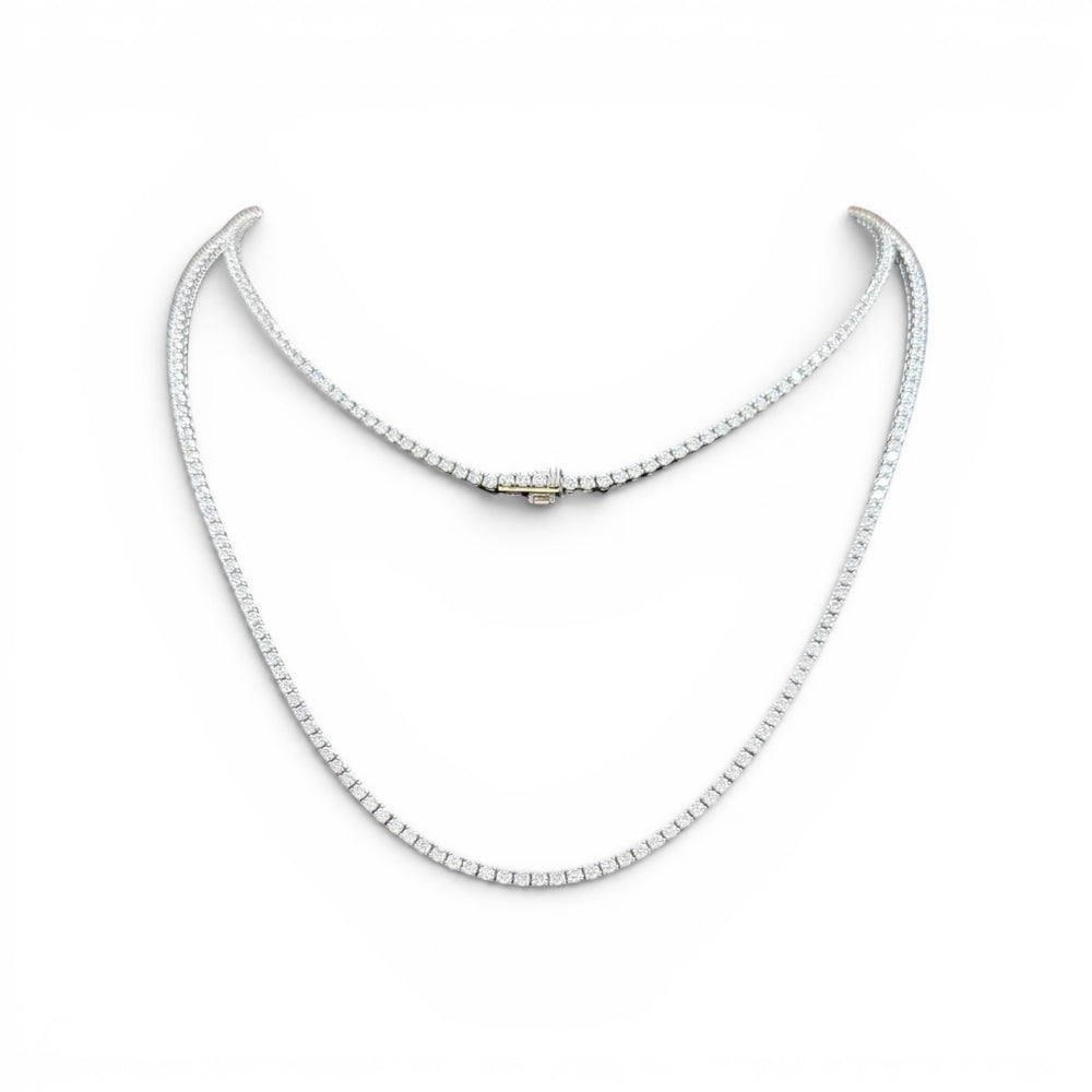 5-8ct. Lab-Grown Diamond Tennis Necklace | 2.00mm | 14K Solid Gold with E-F VS+ Diamonds