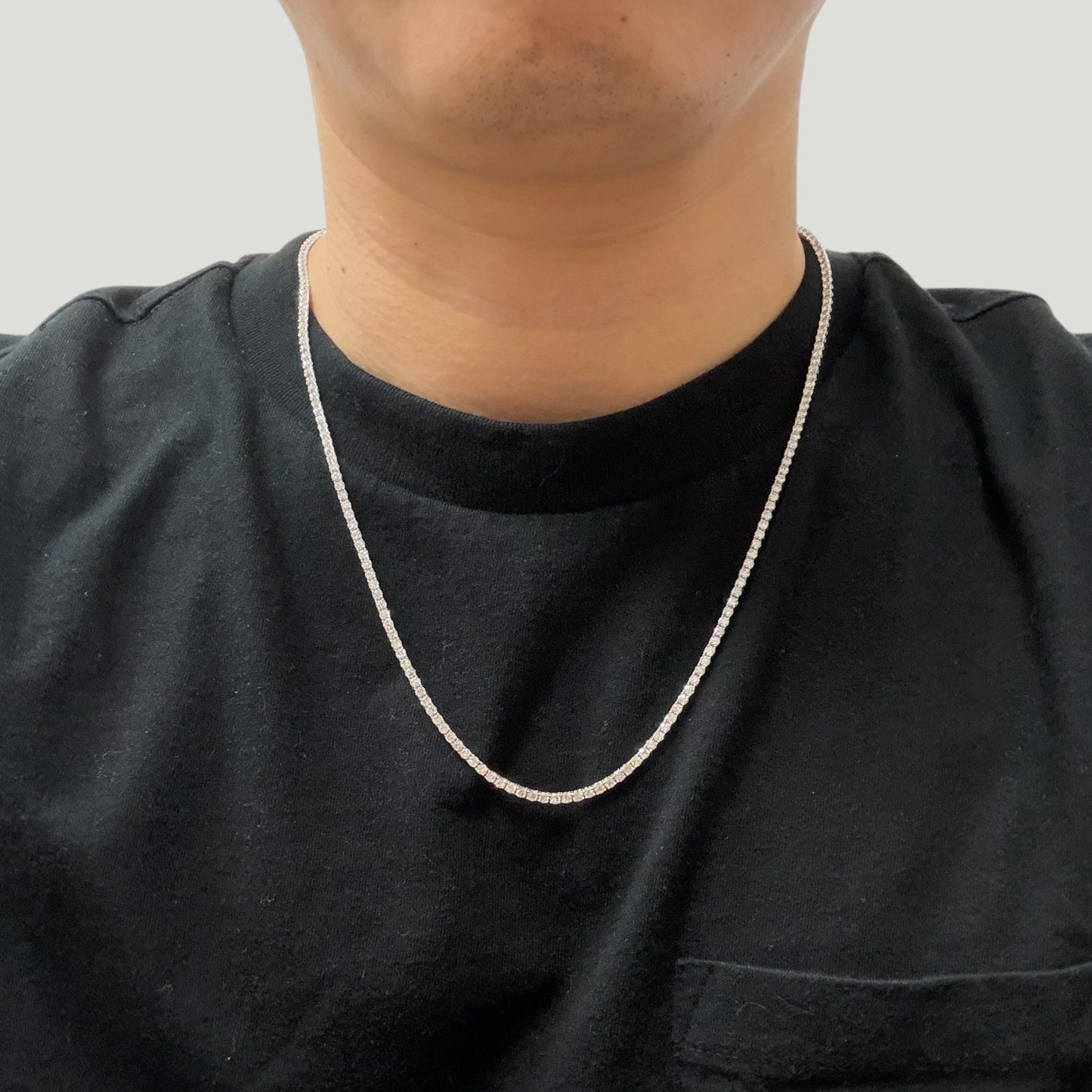 7-12ct. Lab-Grown Diamond Tennis Necklace | 2.35mm | 14K Solid Gold with E-F VS+ Diamonds