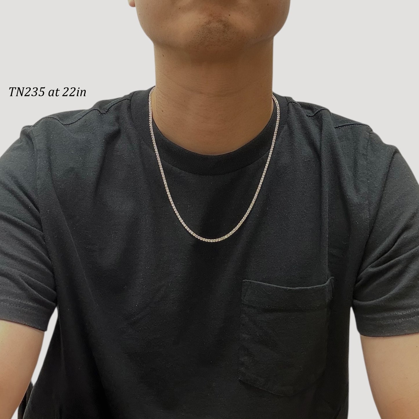 7-12ct. Lab-Grown Diamond Tennis Necklace | 2.35mm | 14K Solid Gold with E-F VS+ Diamonds