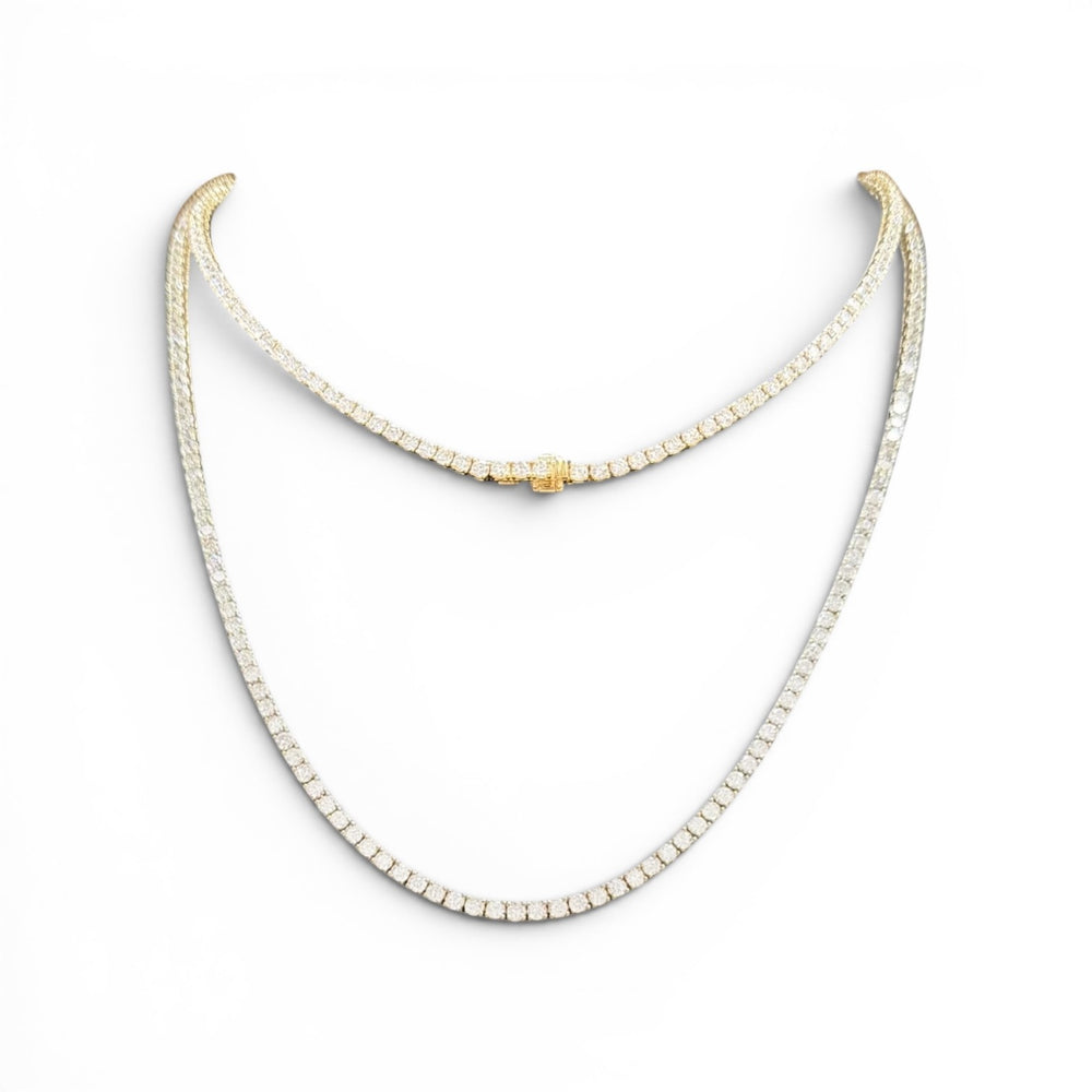 7-12ct. Lab-Grown Diamond Tennis Necklace | 2.35mm | 14K Solid Gold with E-F VS+ Diamonds