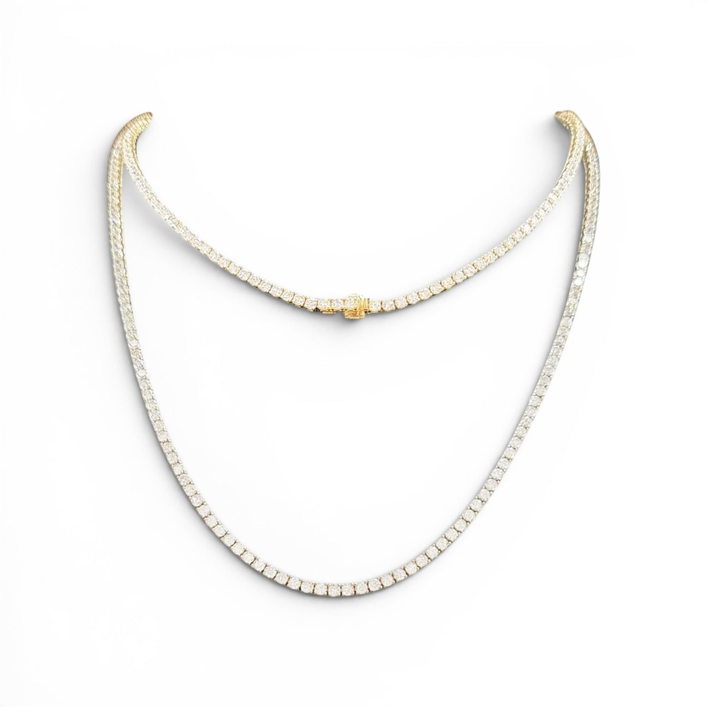 7-12ct. Lab-Grown Diamond Tennis Necklace | 2.35mm | 14K Solid Gold with E-F VS+ Diamonds