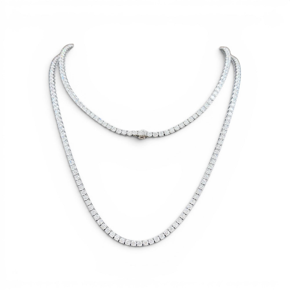 11-18ct. Lab-Grown Diamond Tennis Necklace | 2.85mm | 14K Solid Gold with E-F VS+ Diamonds