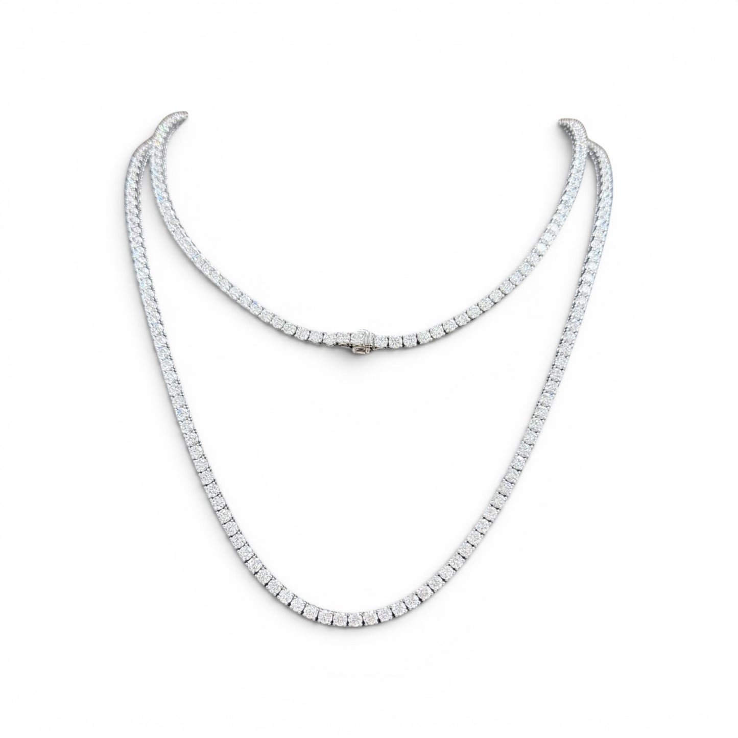 11-18ct. Lab-Grown Diamond Tennis Necklace | 2.85mm | 14K Solid Gold with E-F VS+ Diamonds