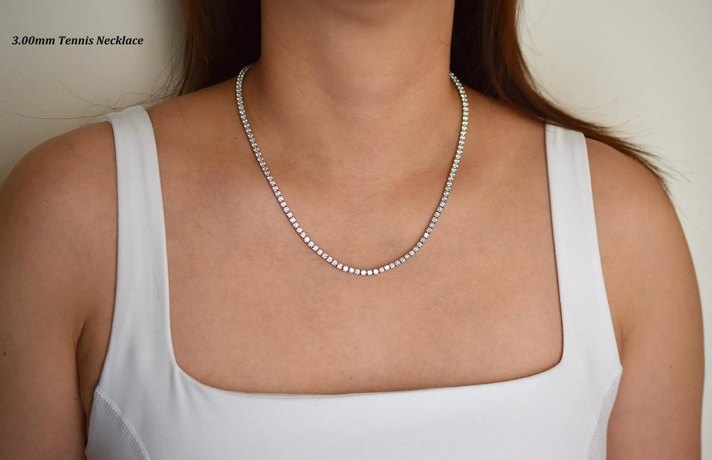 11-18ct. Lab-Grown Diamond Tennis Necklace | 2.85mm | 14K 11-18ct. Lab-Grown Diamond Tennis Necklace | 2.85mm | 14K