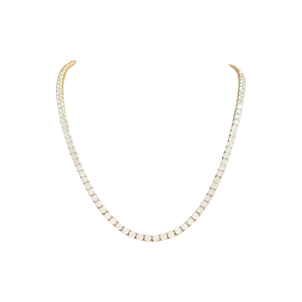 19-32ct. Lab-Grown Diamond Tennis Necklace | 3.75mm | 14K Solid Gold with E-F VS+ Diamonds