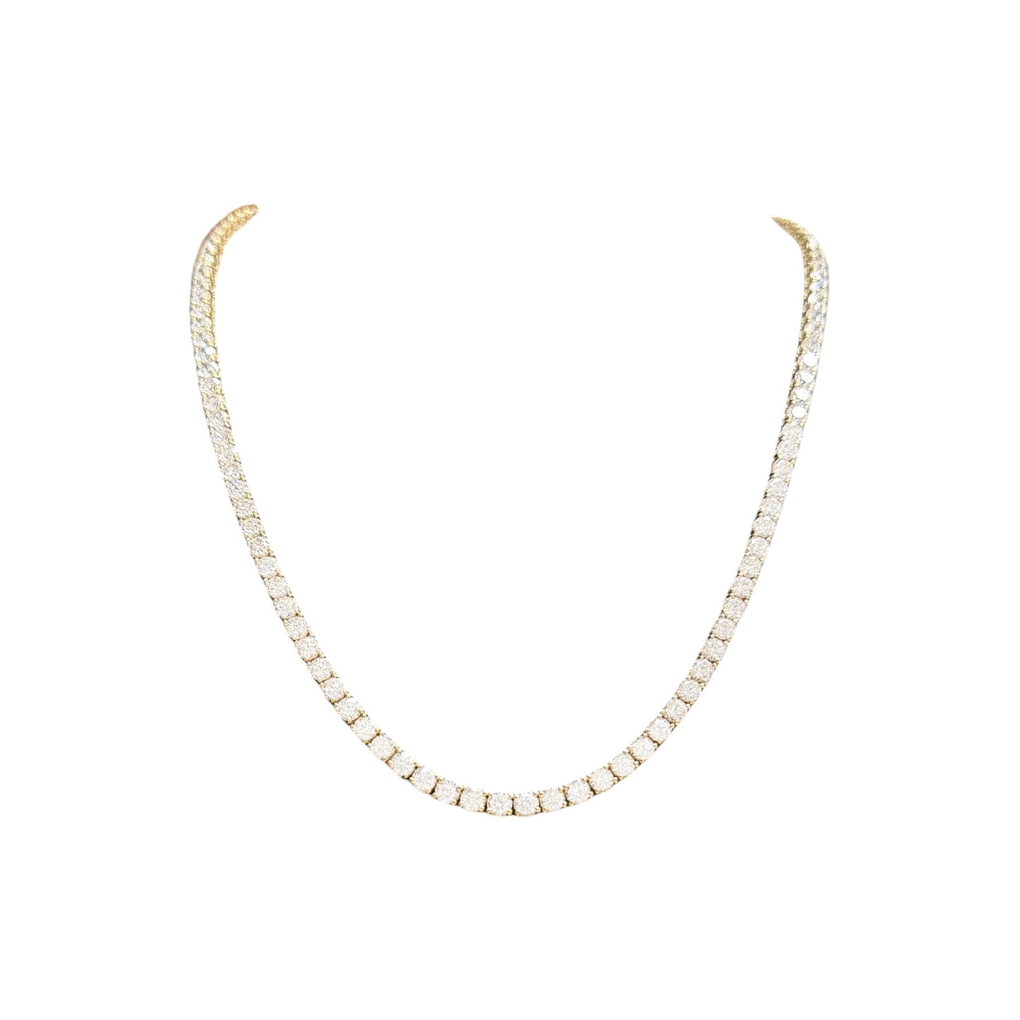 19-32ct. Lab-Grown Diamond Tennis Necklace | 3.75mm | 14K Solid Gold with E-F VS+ Diamonds