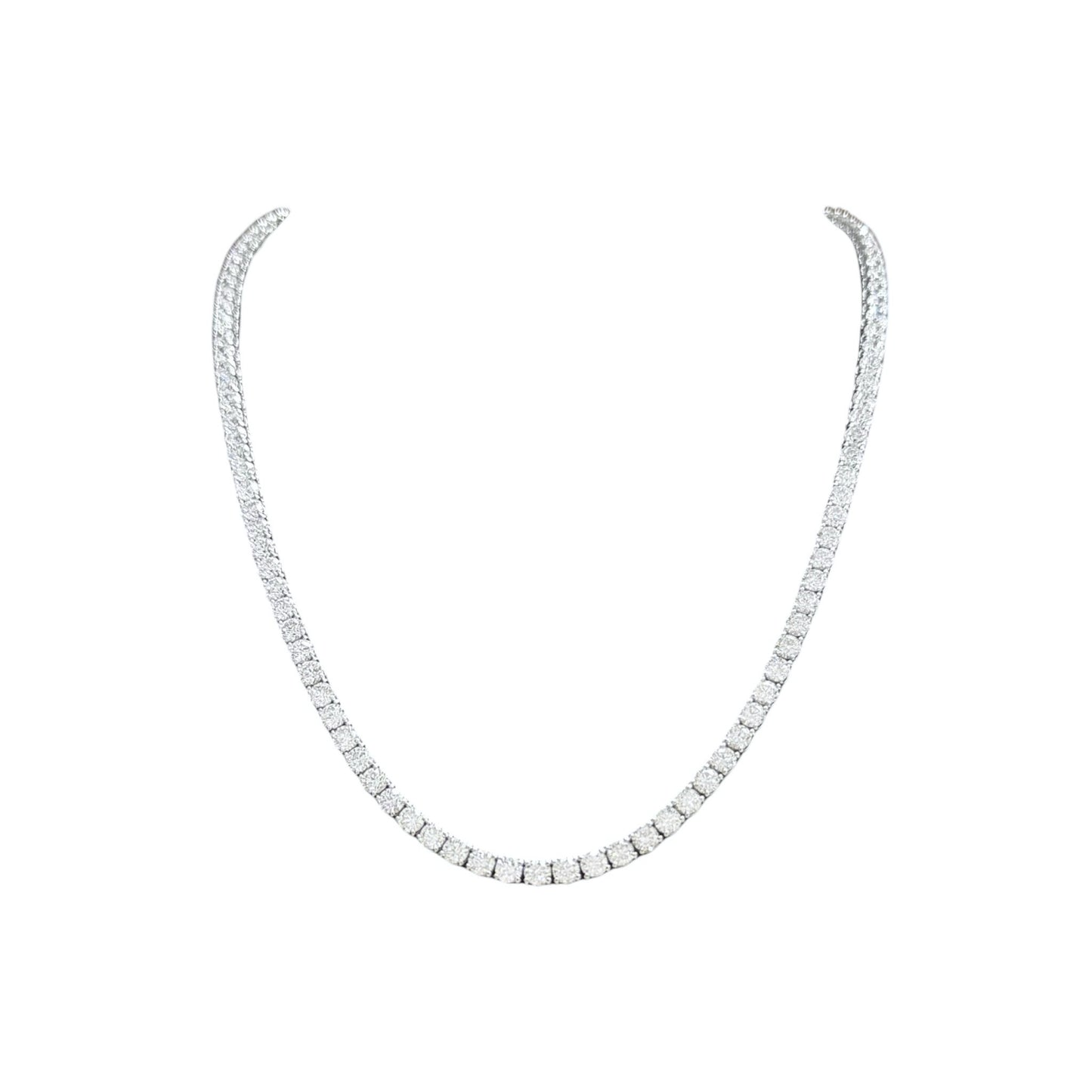 19-32ct. Lab-Grown Diamond Tennis Necklace | 3.75mm | 14K Solid Gold with E-F VS+ Diamonds