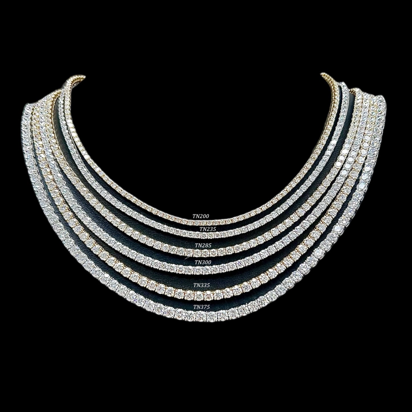 5-8ct. Lab-Grown Diamond Tennis Necklace | 2.00mm | 14K Solid Gold with E-F VS+ Diamonds