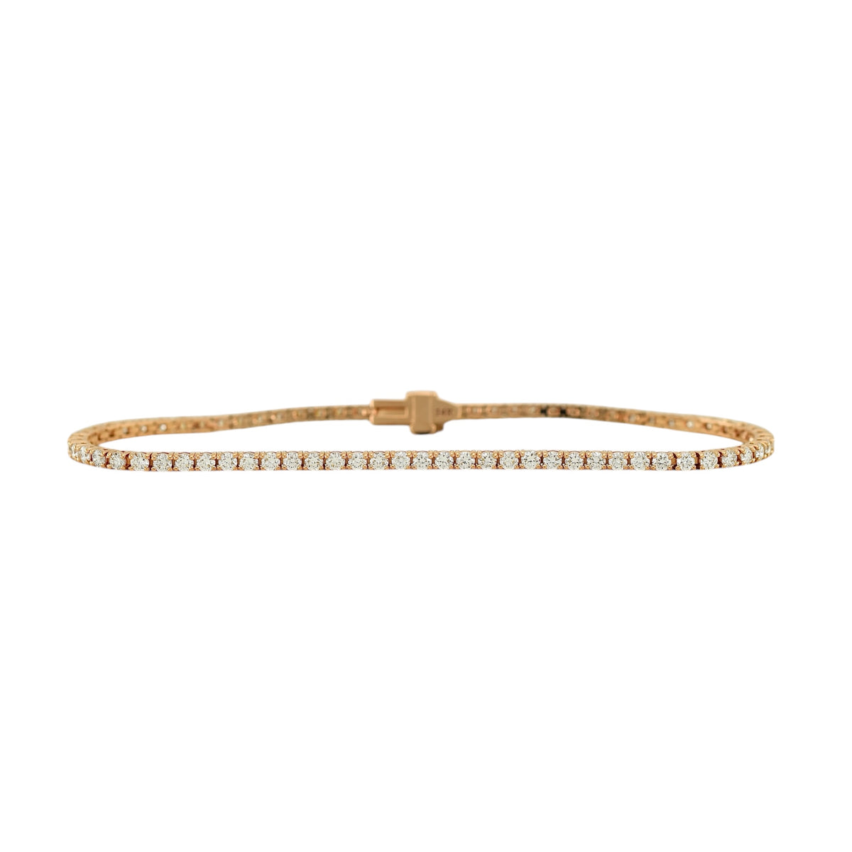 2-2.5ct. Lab-Grown Diamond Tennis Bracelet | 2.00mm | 14K Solid Gold with E-F VS+ Diamonds