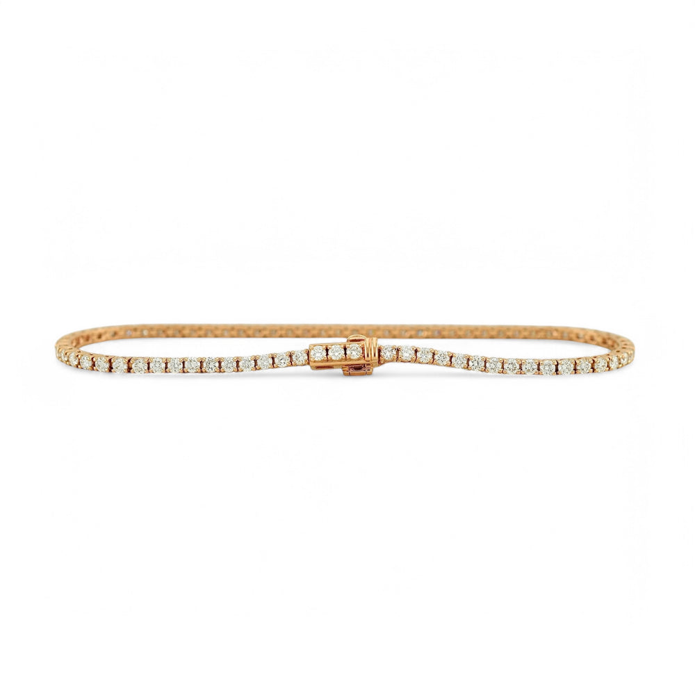 2-2.5ct. Lab-Grown Diamond Tennis Bracelet | 2.00mm | 14K Solid Gold with E-F VS+ Diamonds