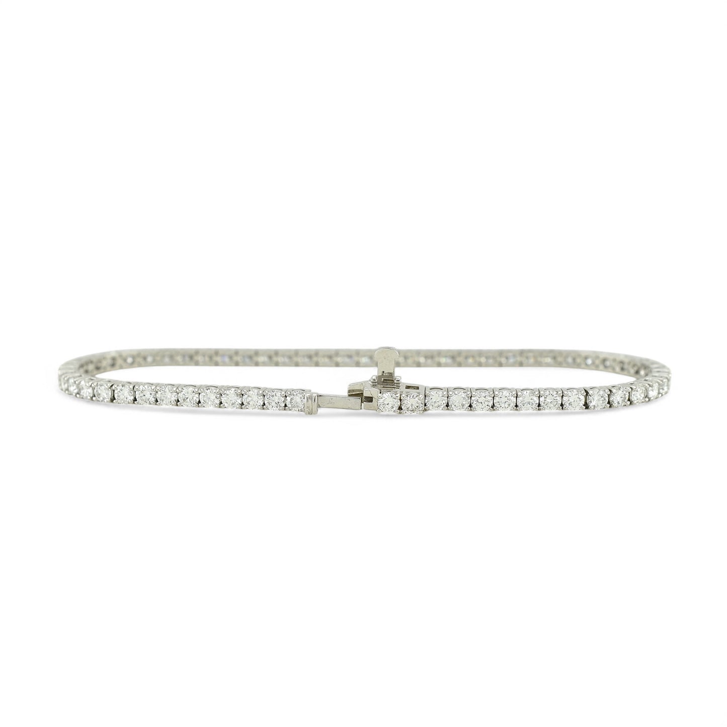 4-4.70ct. Lab-Grown DiamondTennis Bracelet | 2.65mm | 14K Solid Gold with E-F VS+ Diamonds
