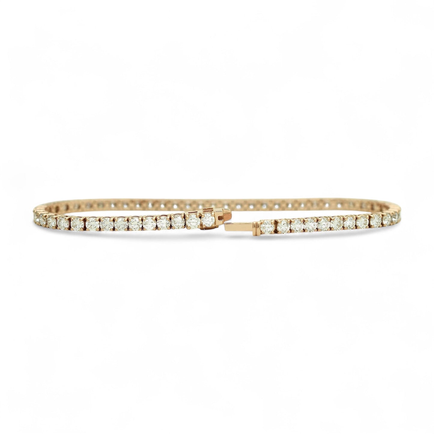 4-4.70ct. Lab-Grown DiamondTennis Bracelet | 2.65mm | 14K Solid Gold with E-F VS+ Diamonds
