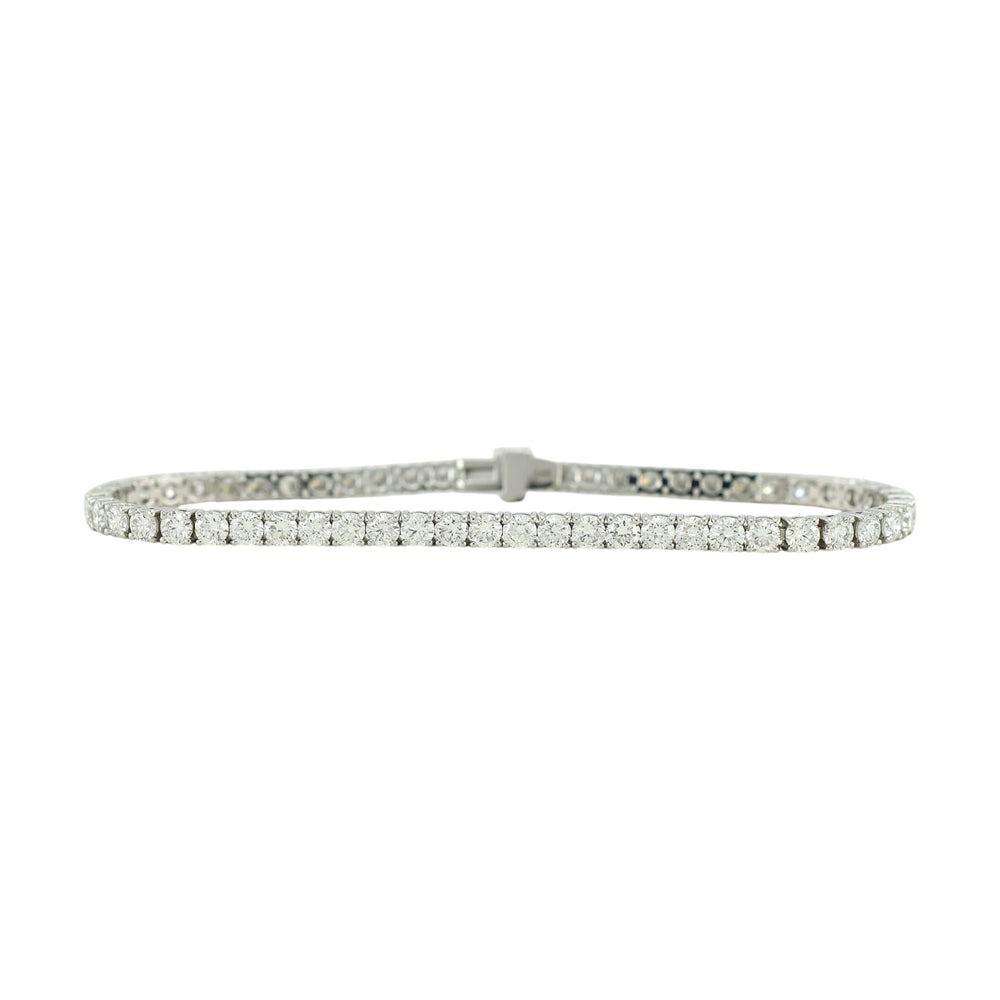 5.3-6.5ct. Lab-Grown Diamond Tennis Bracelet | 3.00mm | 14K Solid Gold with E-F VS+ Diamonds