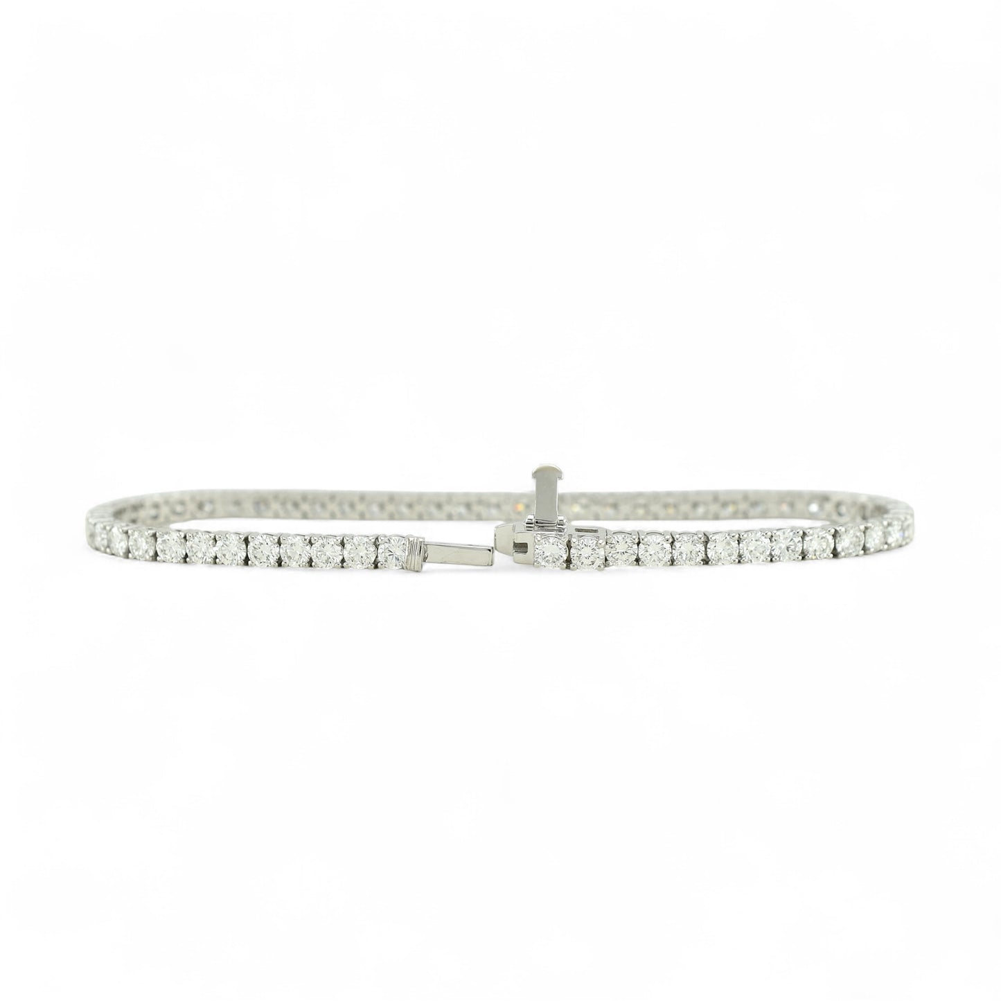 5.3-6.5ct. Lab-Grown Diamond Tennis Bracelet | 3.00mm | 14K Solid Gold ...