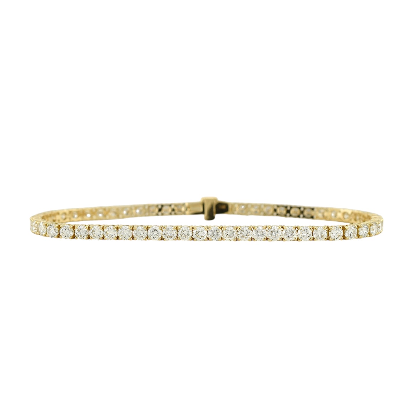 5.3-6.5ct. Lab-Grown Diamond Tennis Bracelet | 3.00mm | 14K Solid Gold with E-F VS+ Diamonds
