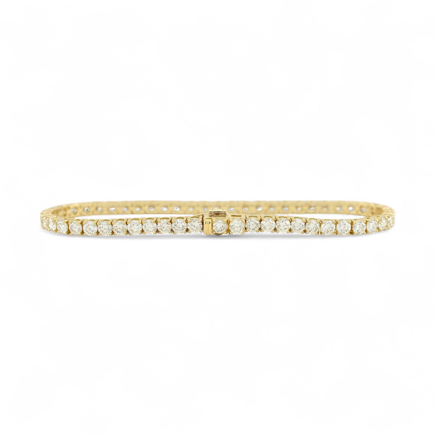 5.3-6.5ct. Lab-Grown Diamond Tennis Bracelet | 3.00mm | 14K Solid Gold with E-F VS+ Diamonds