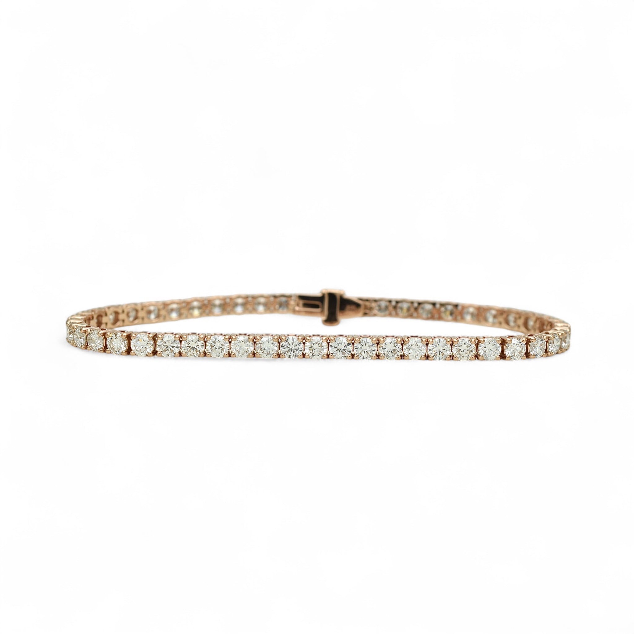 6-8ct. Lab-Grown Diamond Tennis Bracelet | 3.35mm | 14K Solid Gold with E-F VS+ Diamonds