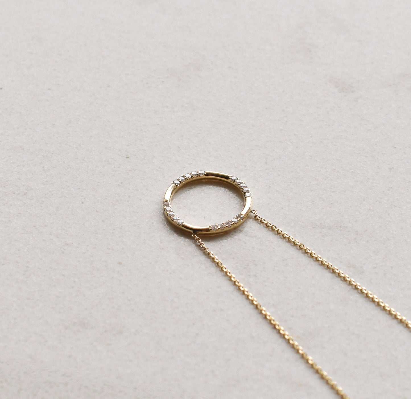 Harmony Circle Twenty Diamond Necklace | 14k Lab-Grown