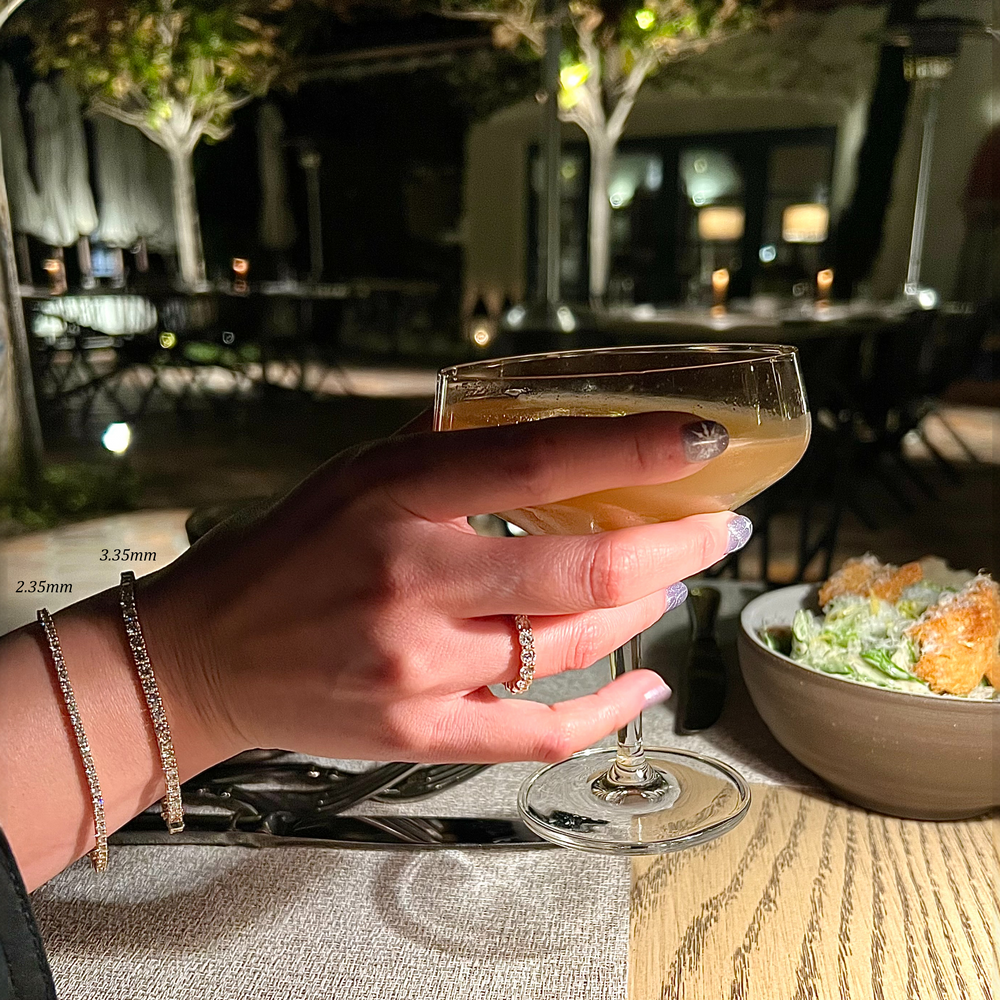 6-7.5ct. Lab-Grown Diamond Tennis Bracelet | 3.35mm | 14K Solid Gold with E-F VS+ Diamonds