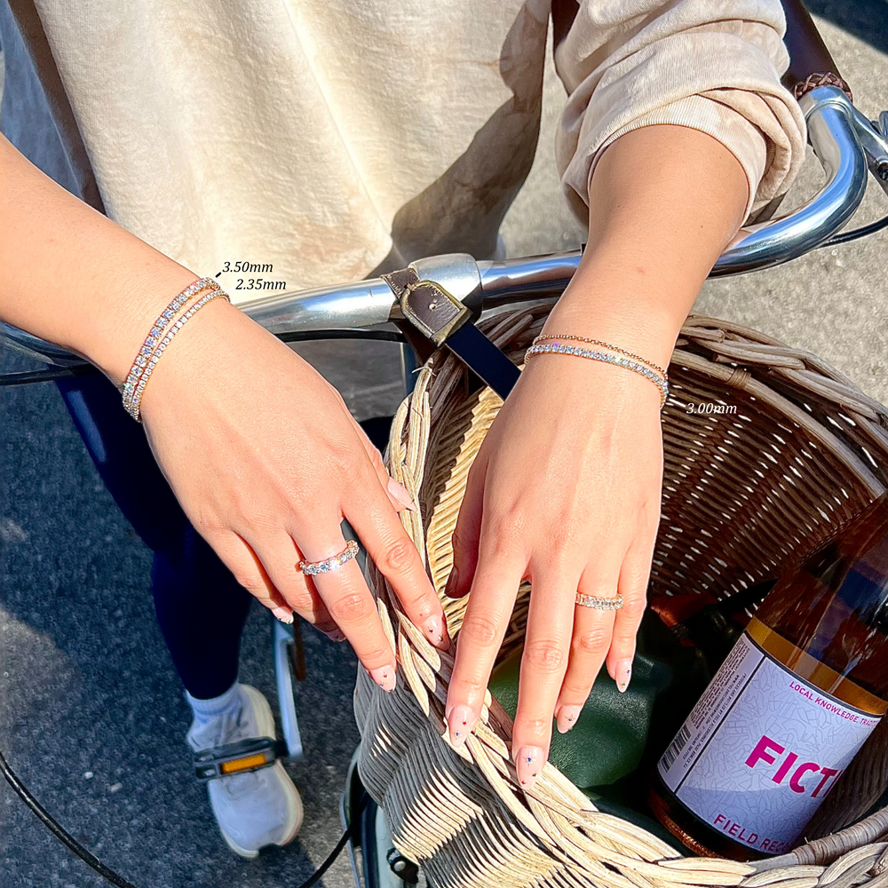 7-9ct. Lab-Grown Diamond Tennis Bracelet | 3.50mm | 14K Solid Gold with E-F VS+ Diamonds